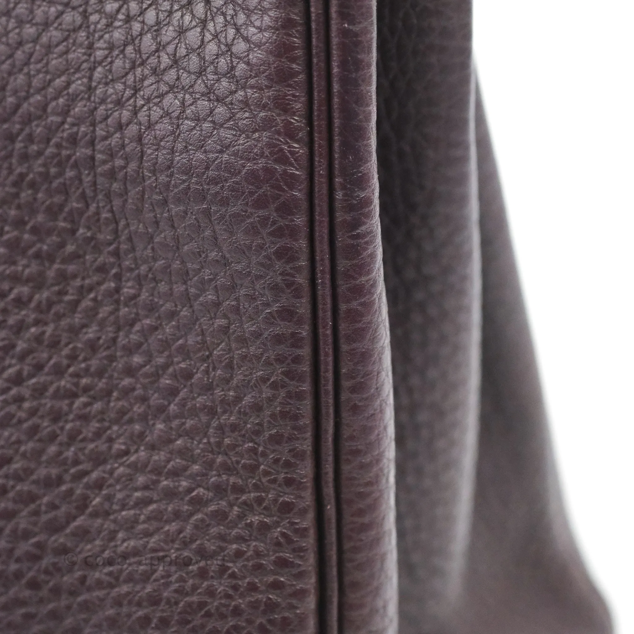 Herms Retourne Kelly 28 Raisin TPM Palladium Hardware