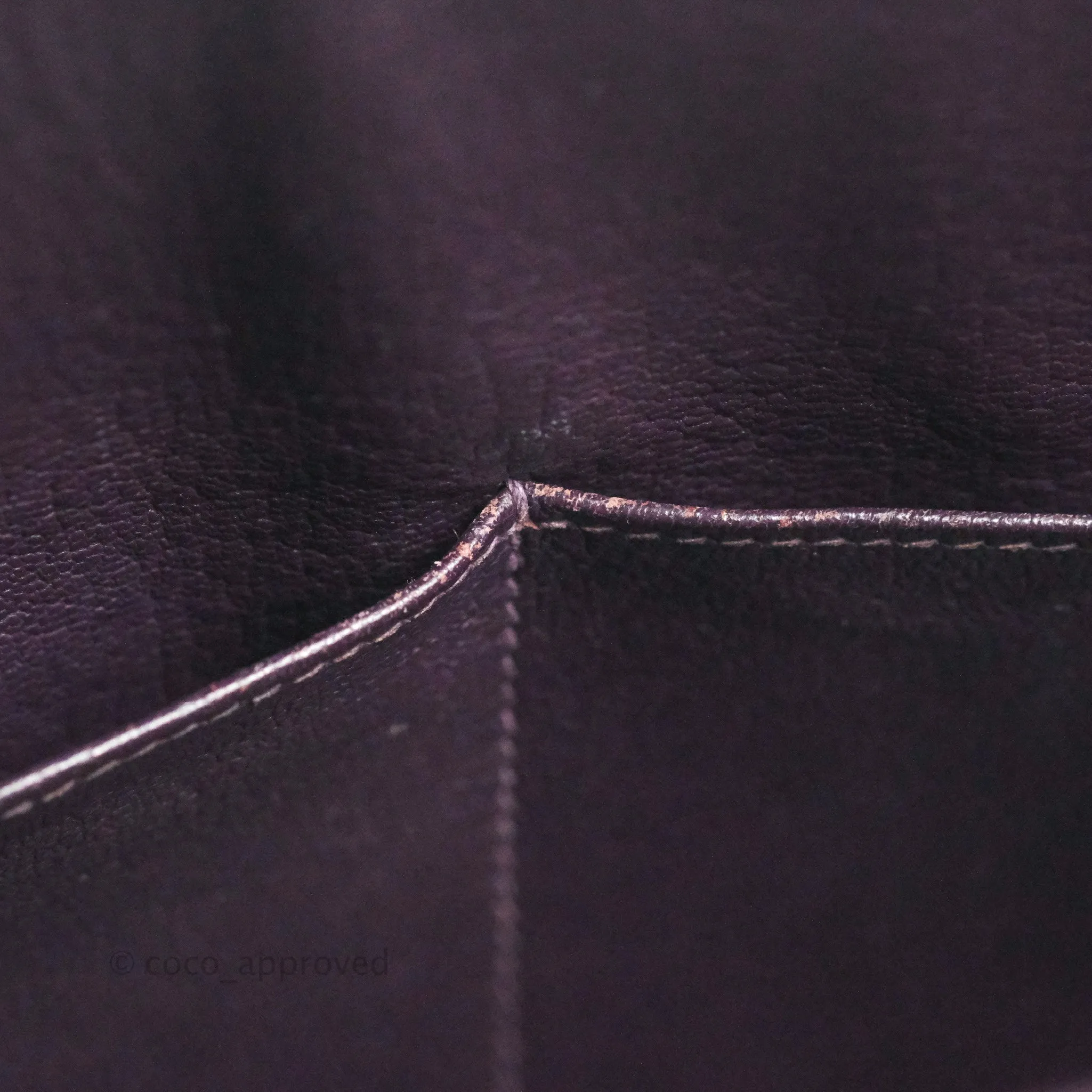 Herms Retourne Kelly 28 Raisin TPM Palladium Hardware