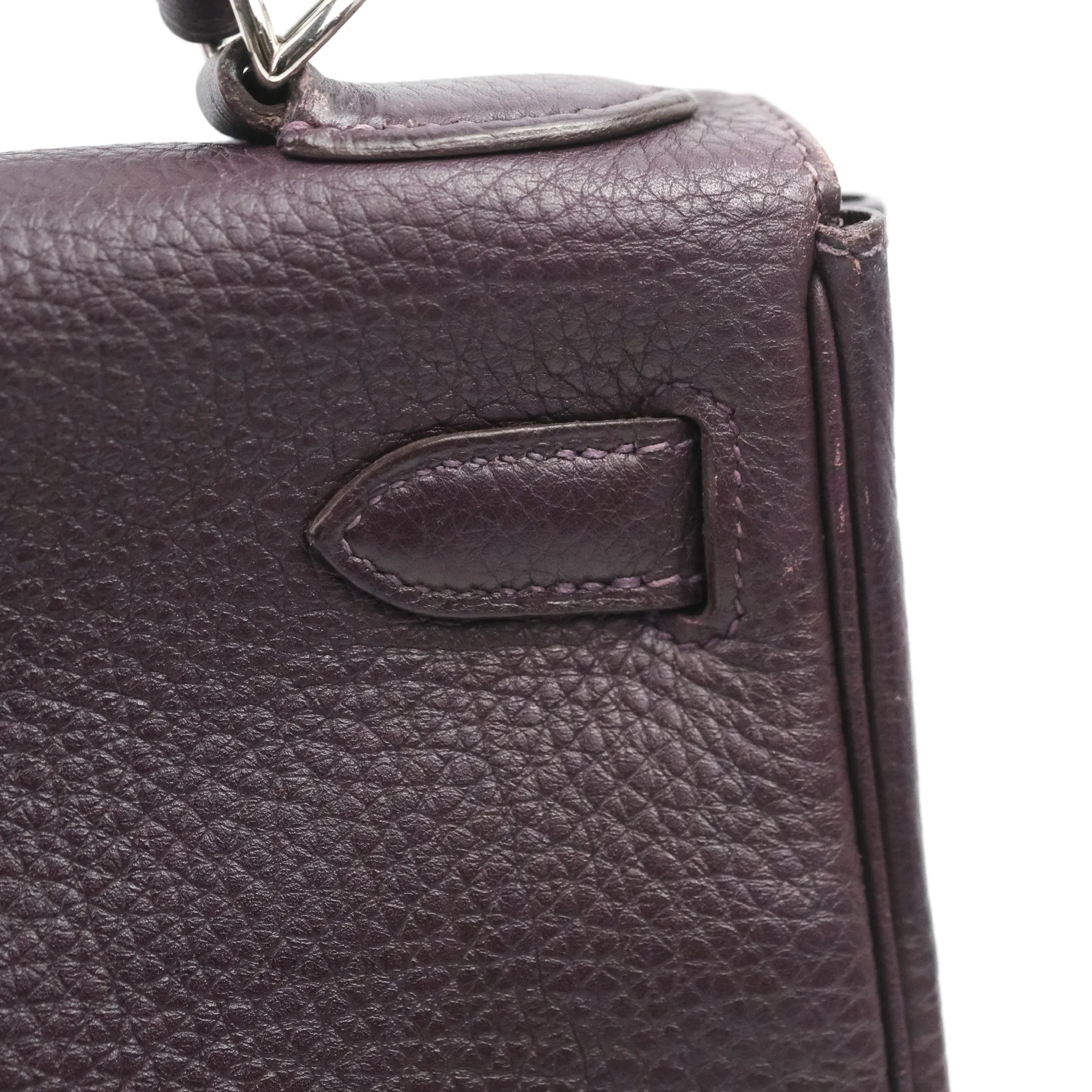 Herms Retourne Kelly 28 Raisin TPM Palladium Hardware