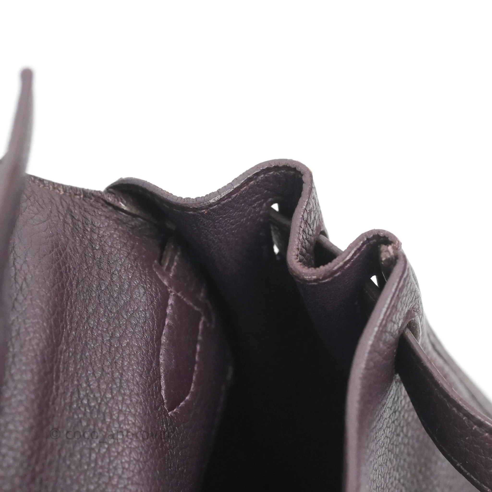 Herms Retourne Kelly 28 Raisin TPM Palladium Hardware