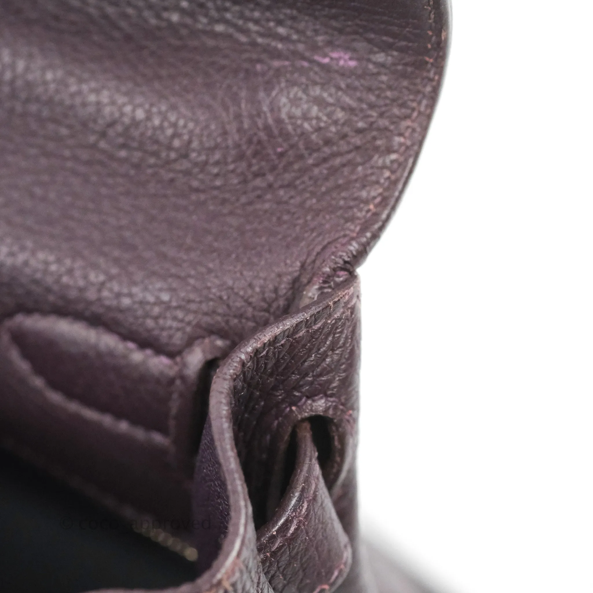 Herms Retourne Kelly 28 Raisin TPM Palladium Hardware