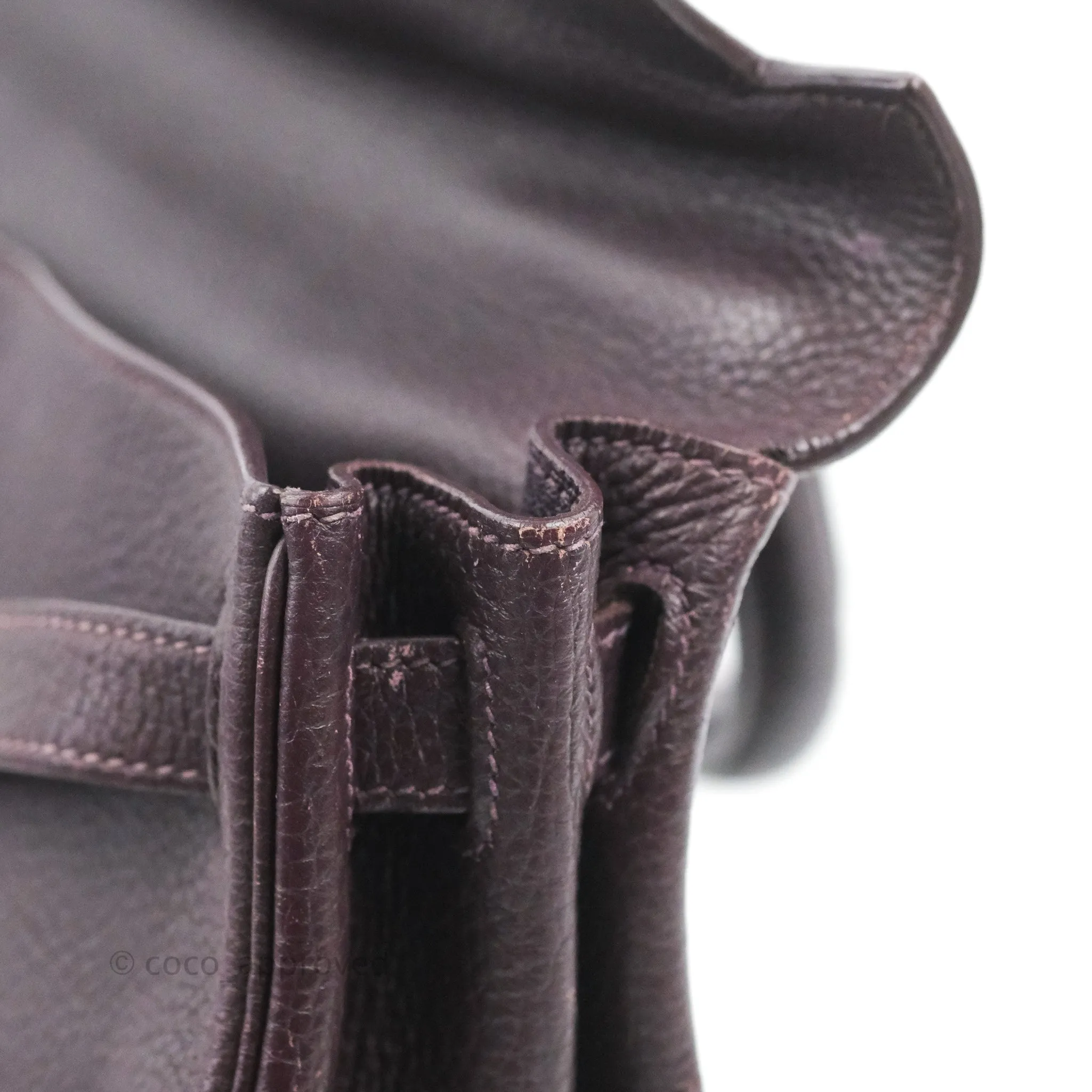 Herms Retourne Kelly 28 Raisin TPM Palladium Hardware