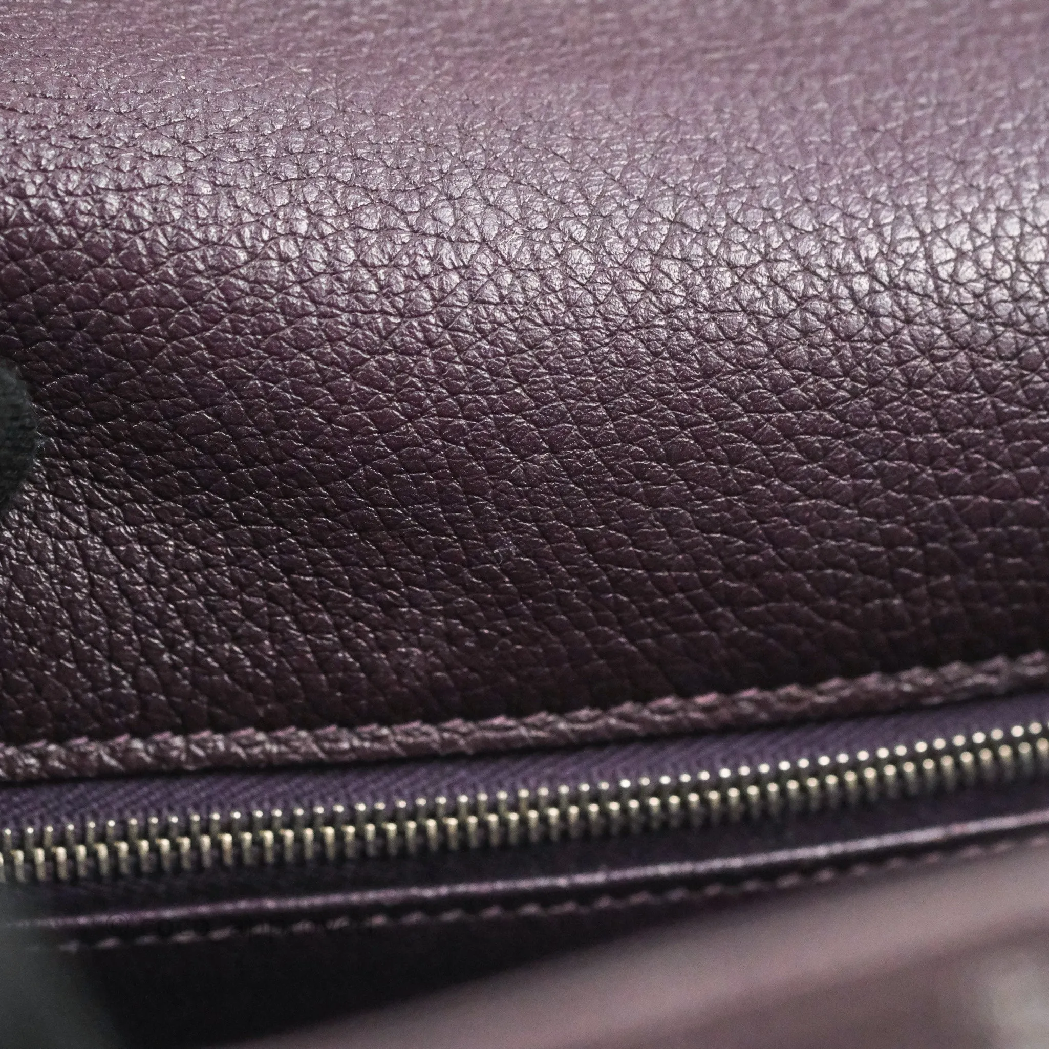 Herms Retourne Kelly 28 Raisin TPM Palladium Hardware