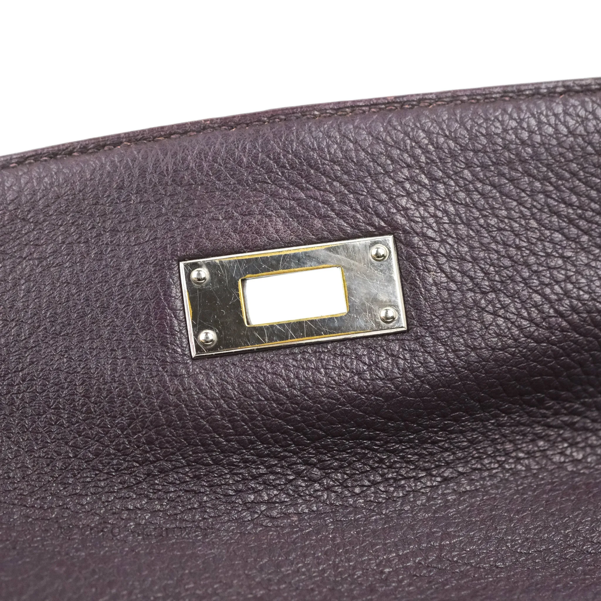Herms Retourne Kelly 28 Raisin TPM Palladium Hardware