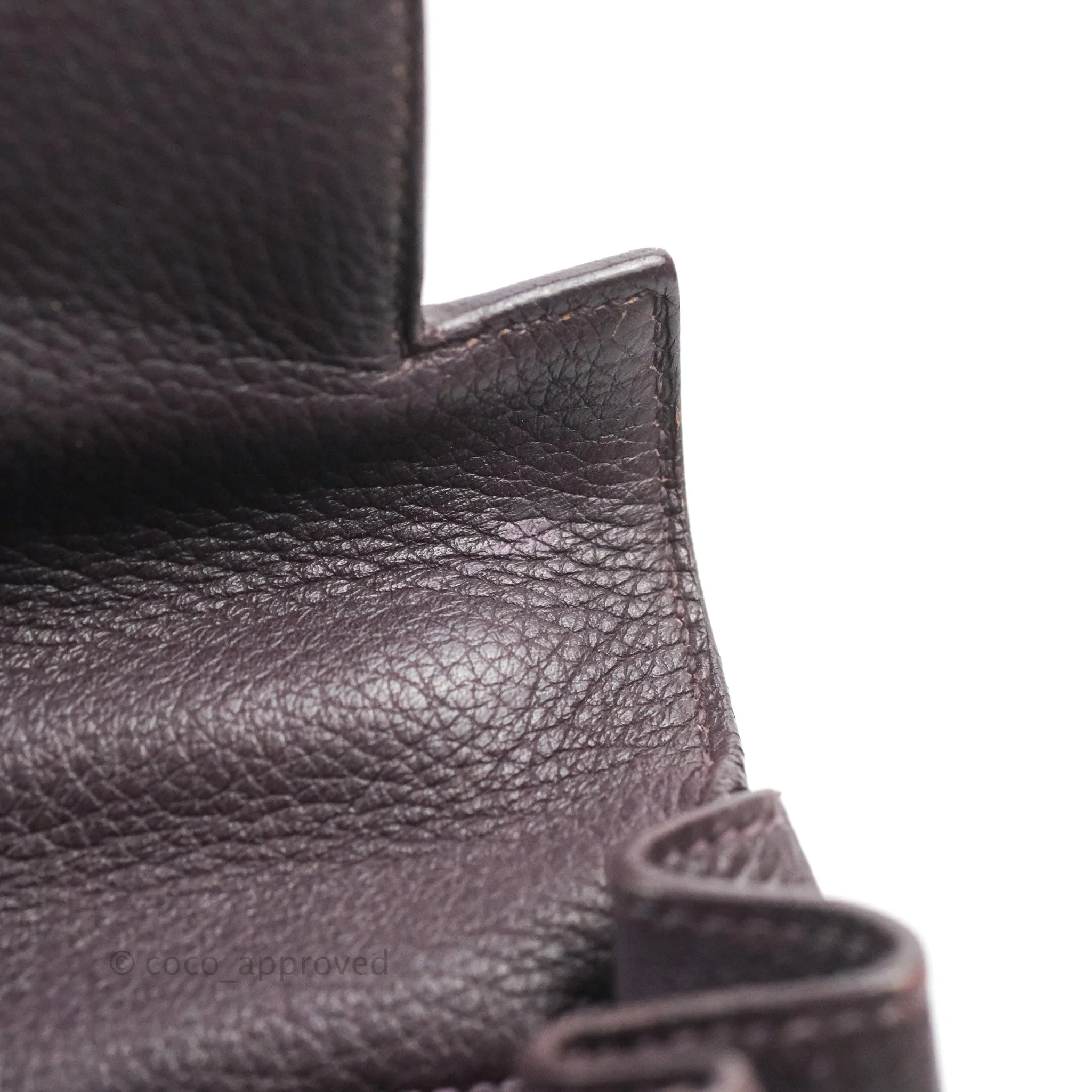 Herms Retourne Kelly 28 Raisin TPM Palladium Hardware