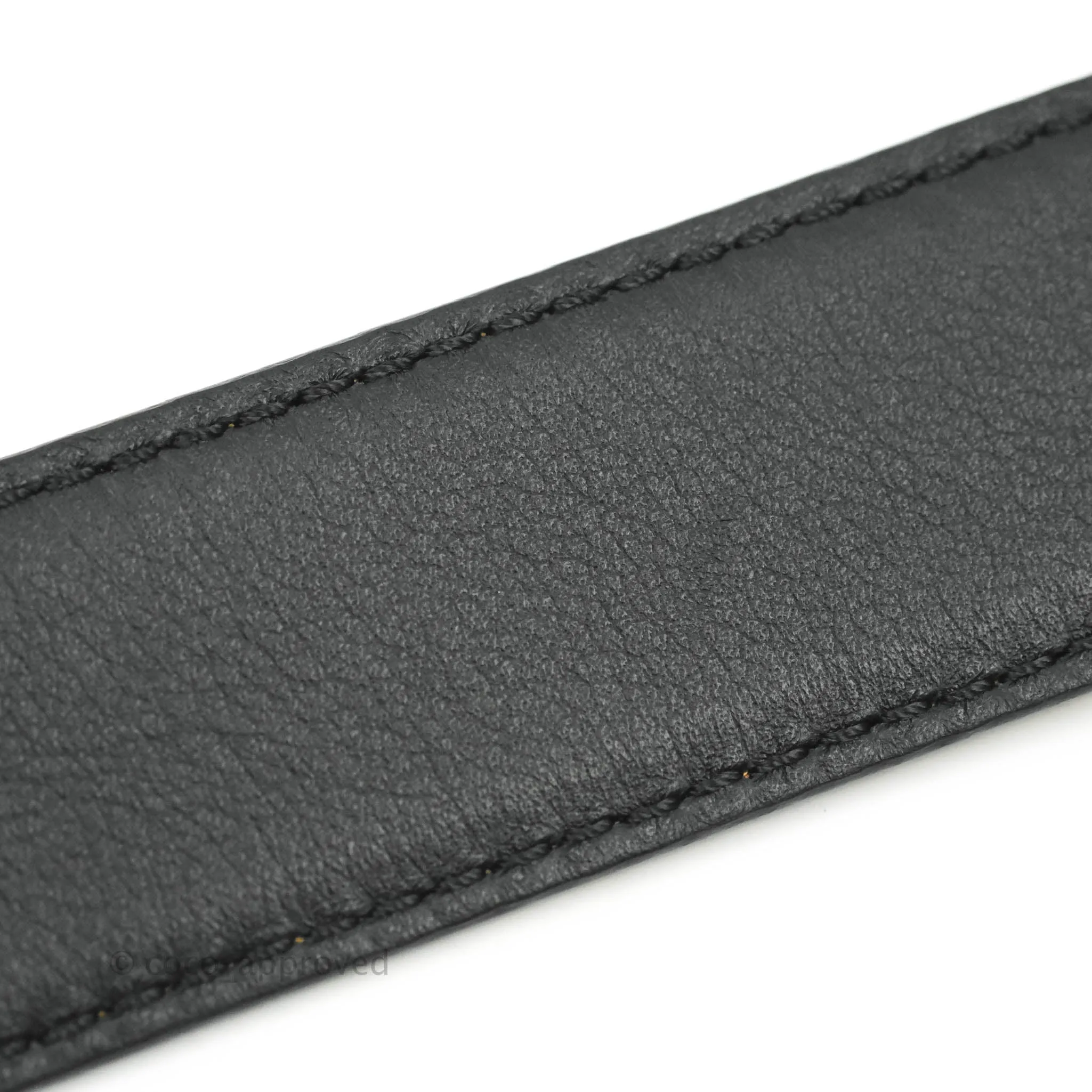 Loewe Anagram Buckle Tan Black Calfskin Reversible Belt
