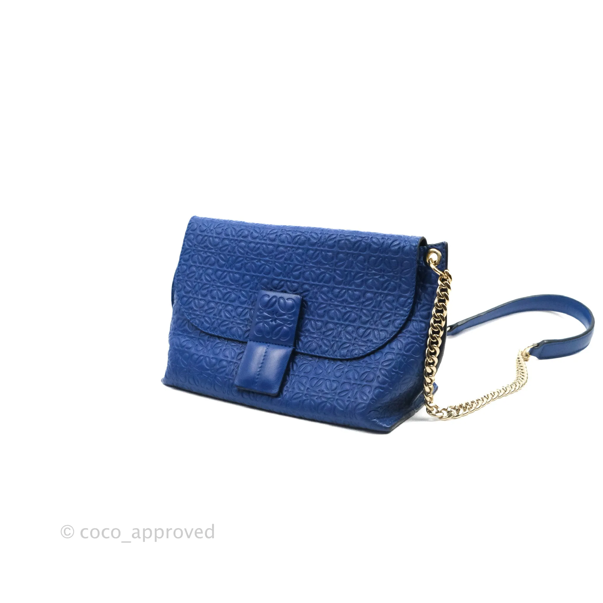 Loewe Avenue Chain Bag Anagram Blue