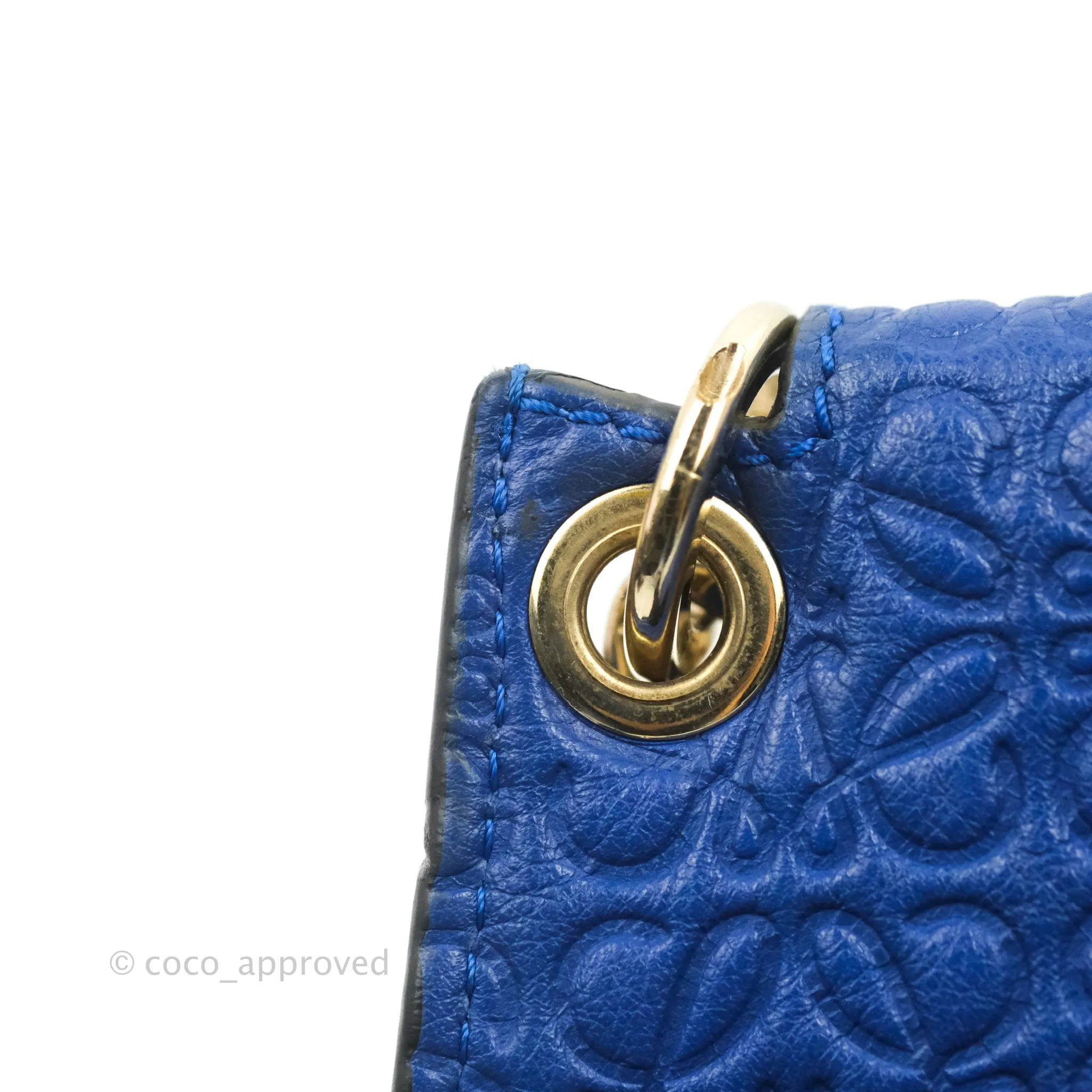 Loewe Avenue Chain Bag Anagram Blue