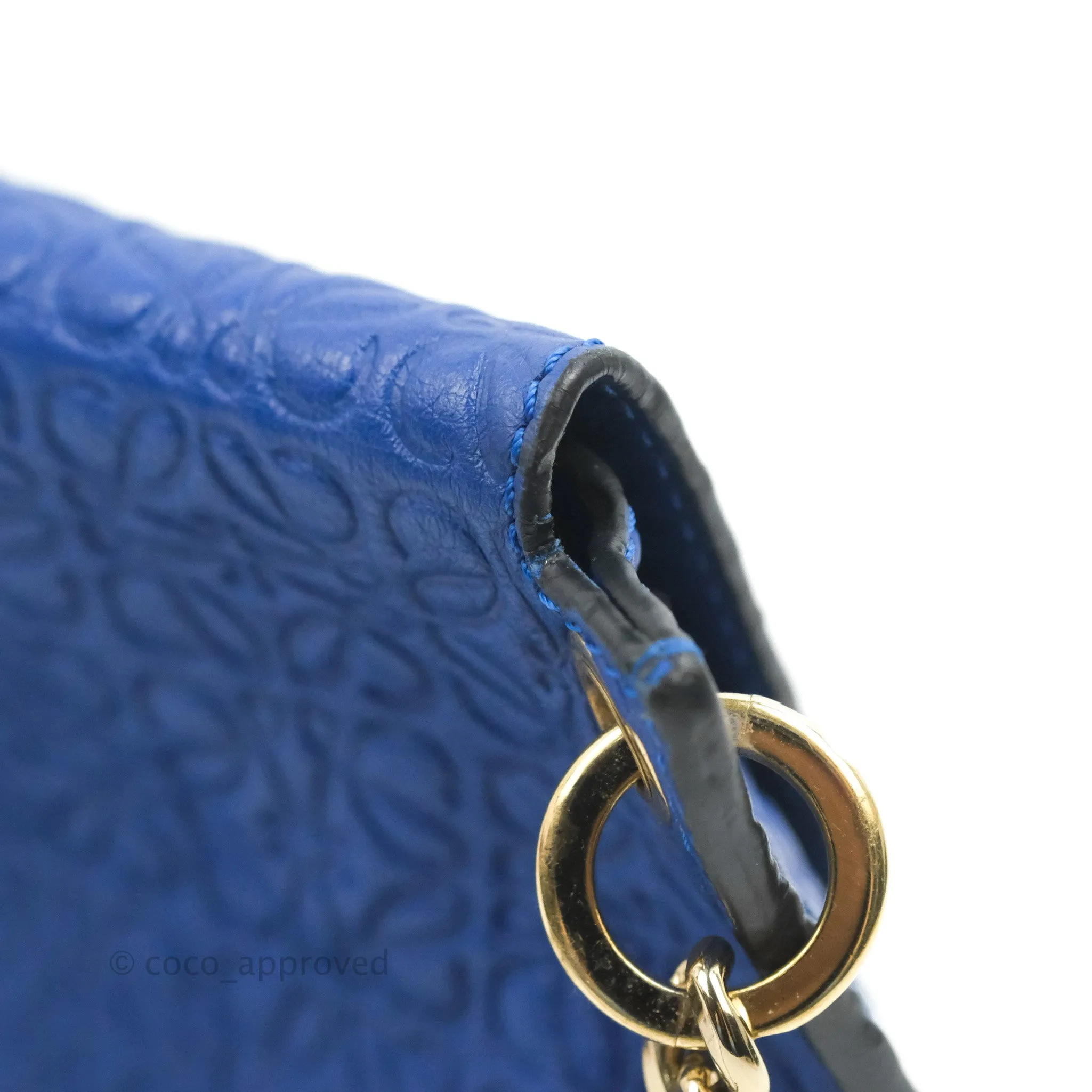 Loewe Avenue Chain Bag Anagram Blue