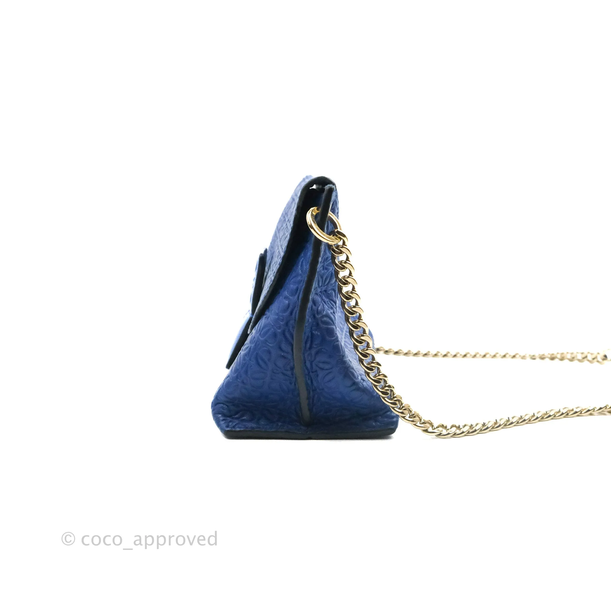 Loewe Avenue Chain Bag Anagram Blue