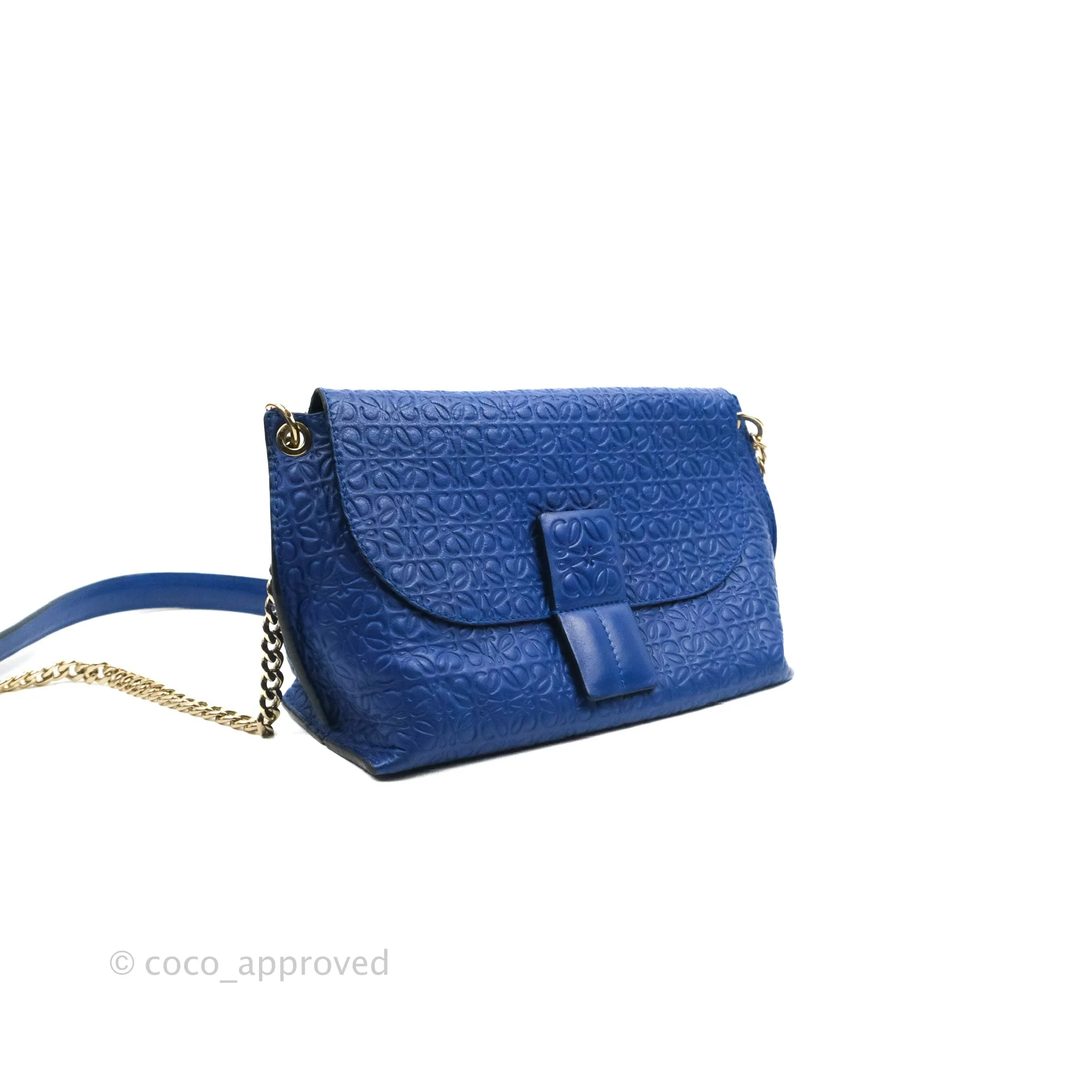 Loewe Avenue Chain Bag Anagram Blue