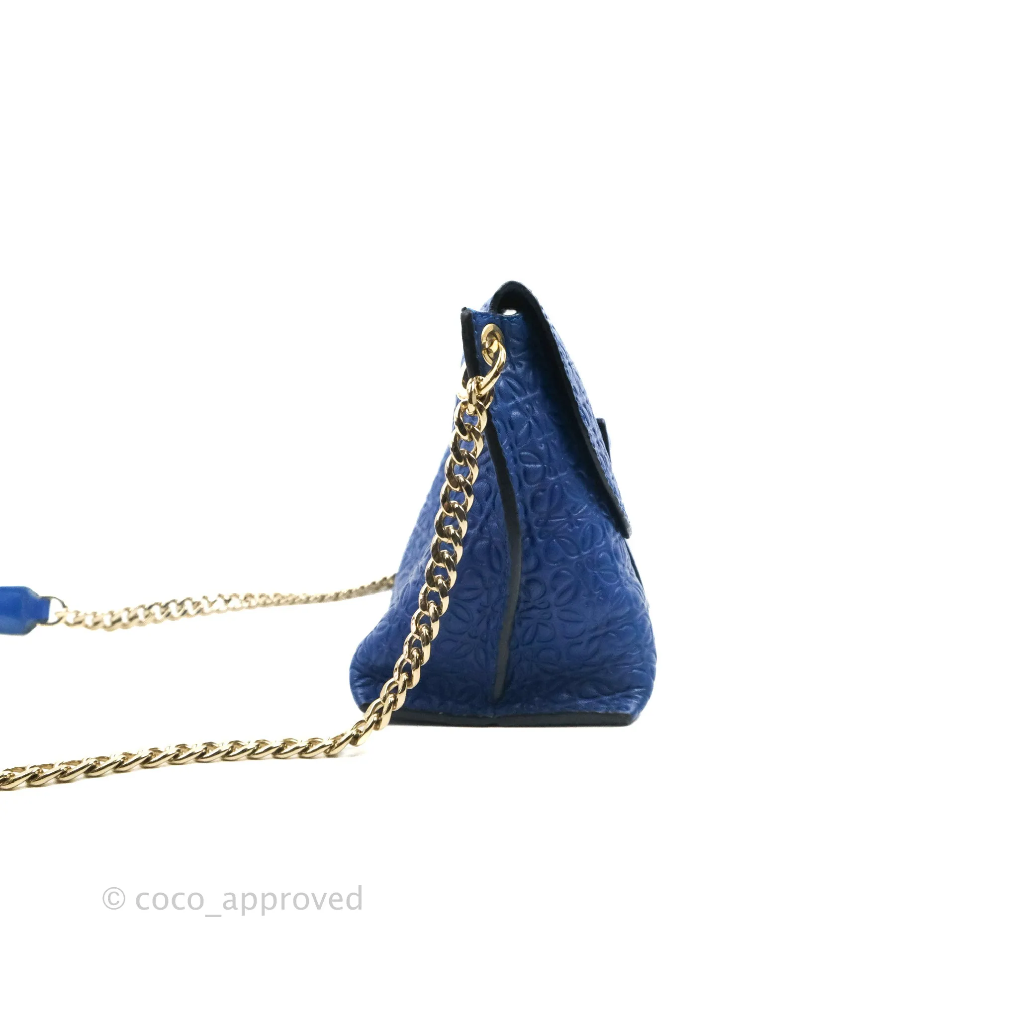 Loewe Avenue Chain Bag Anagram Blue