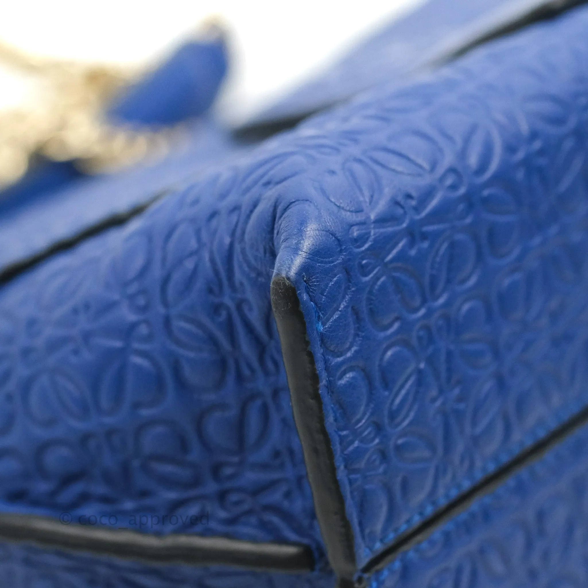 Loewe Avenue Chain Bag Anagram Blue