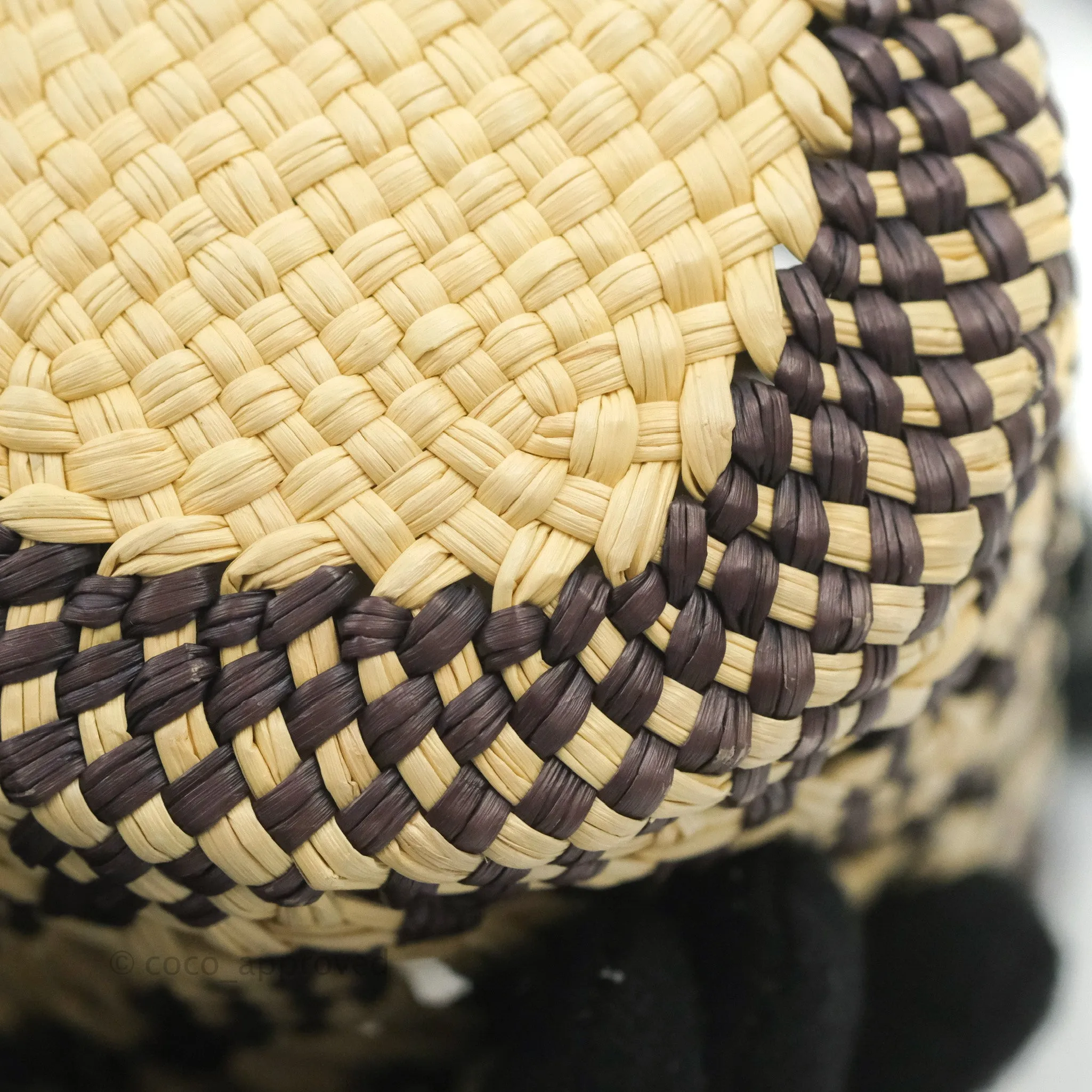 Loewe Cylinder Pocket In Raffia and Calfskin