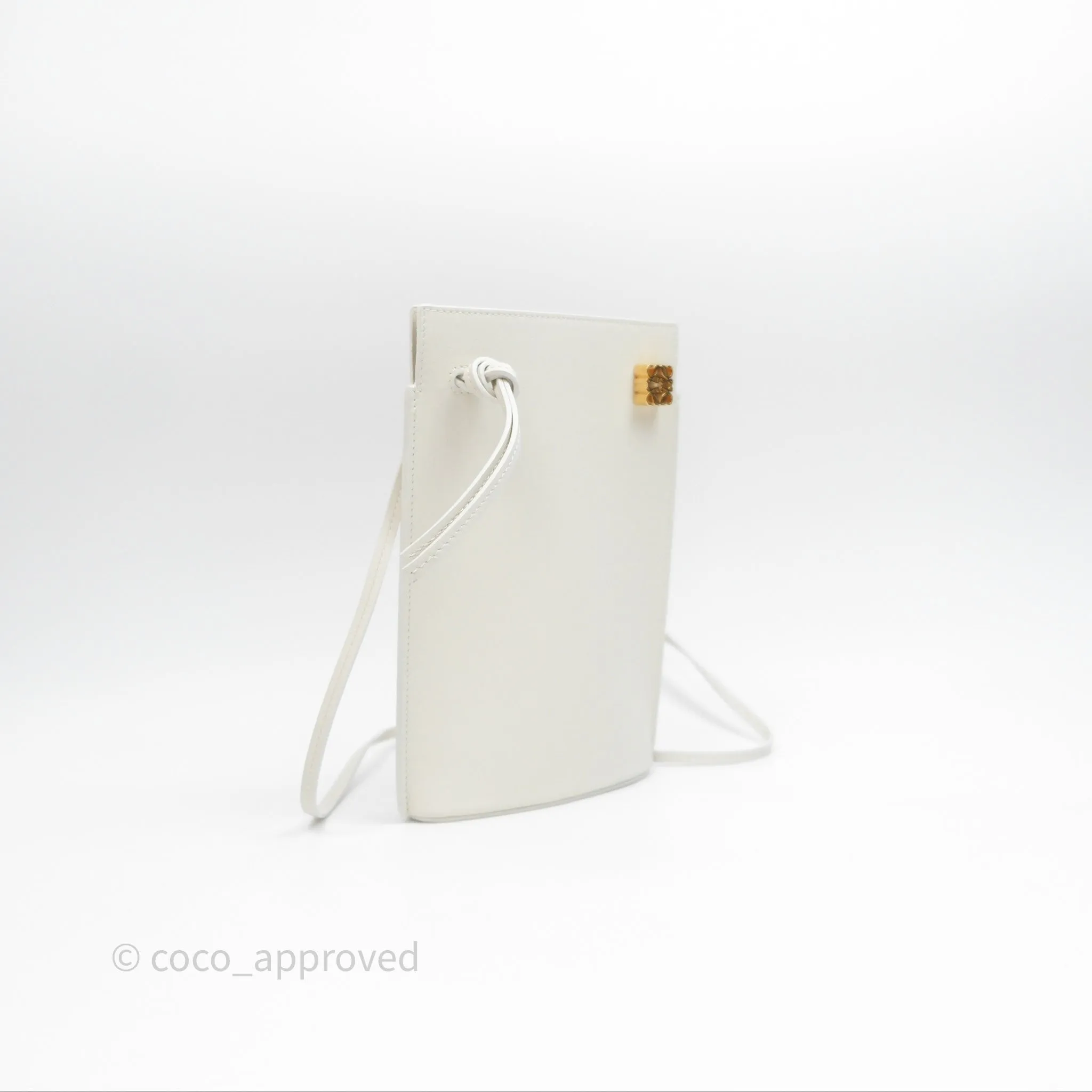 Loewe Dice Pocket in Classic Calfskin White