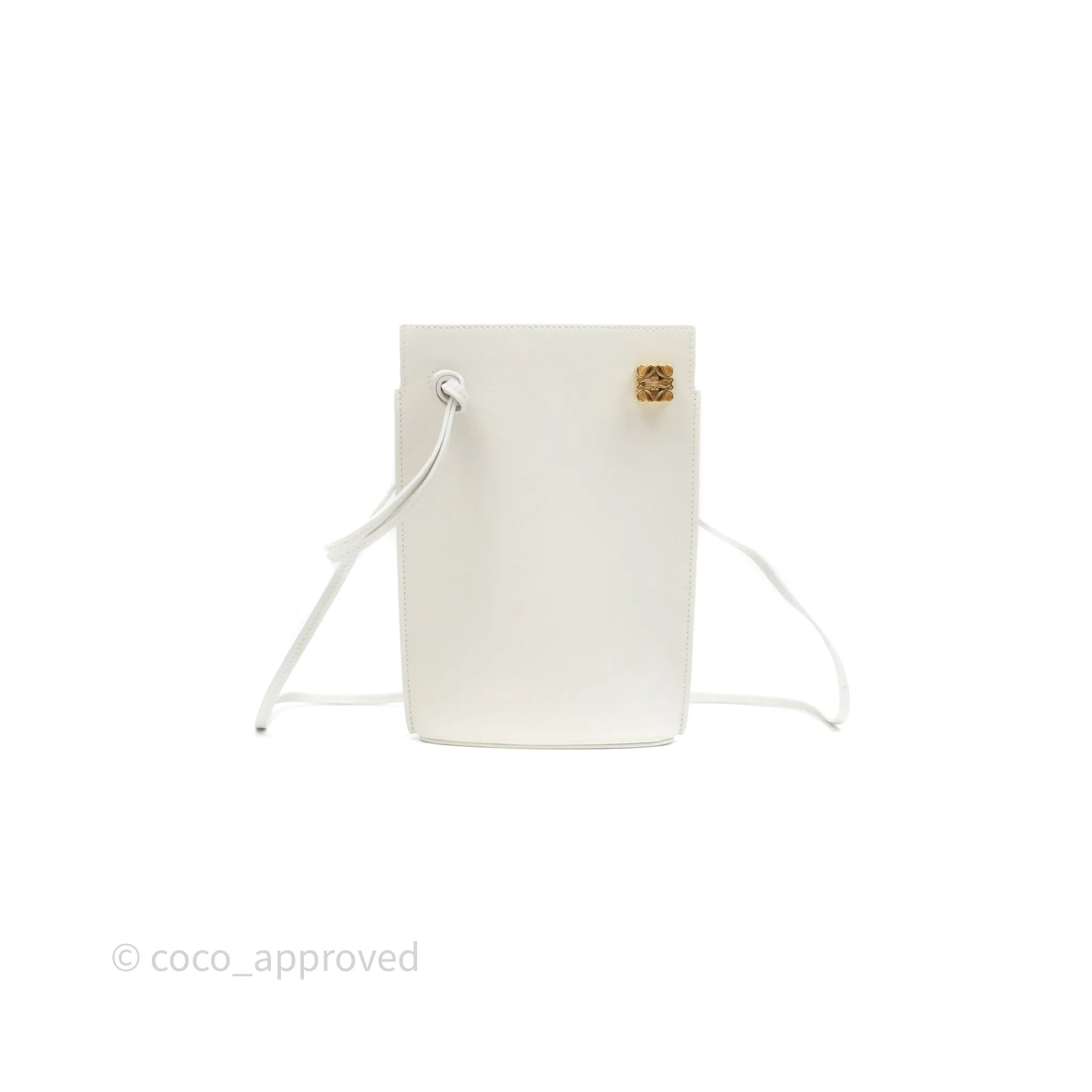 Loewe Dice Pocket in Classic Calfskin White