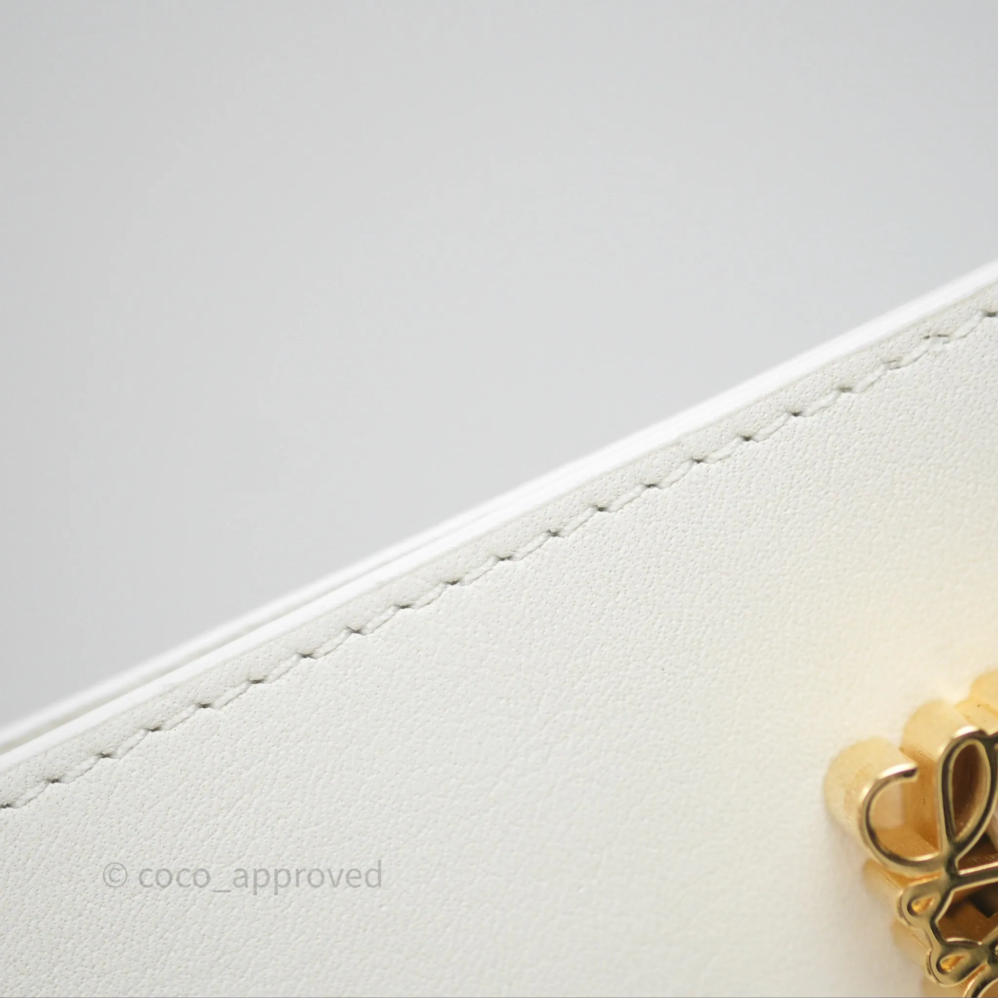 Loewe Dice Pocket in Classic Calfskin White