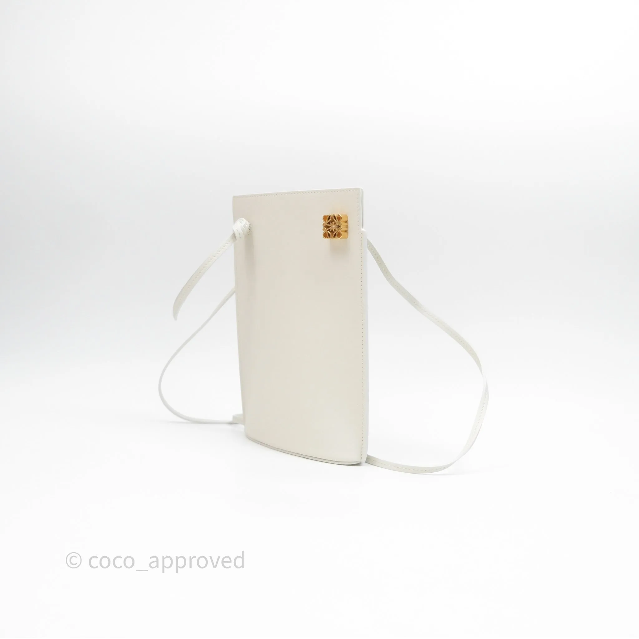 Loewe Dice Pocket in Classic Calfskin White