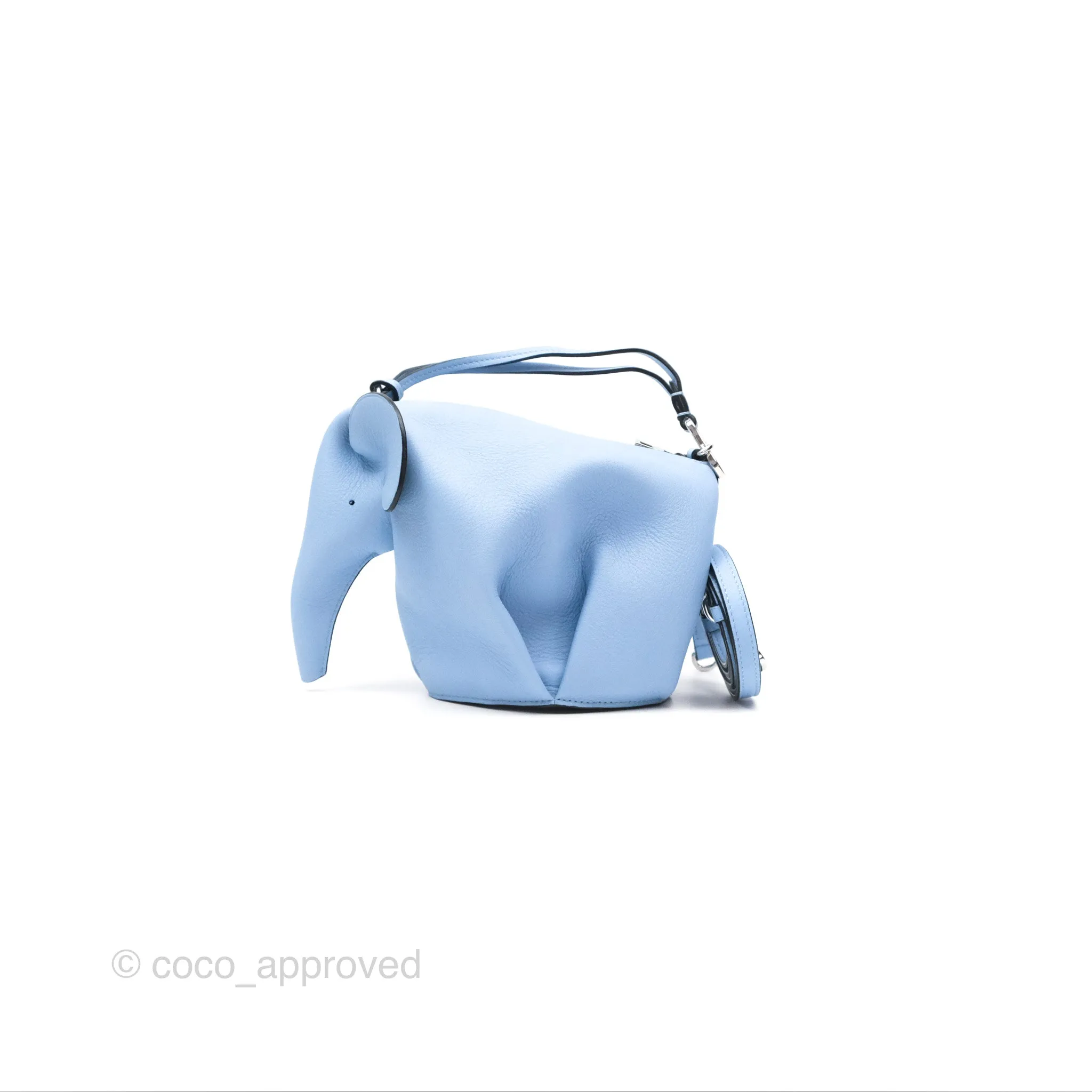 Loewe Elephant Bag In Classic Calfskin Blue