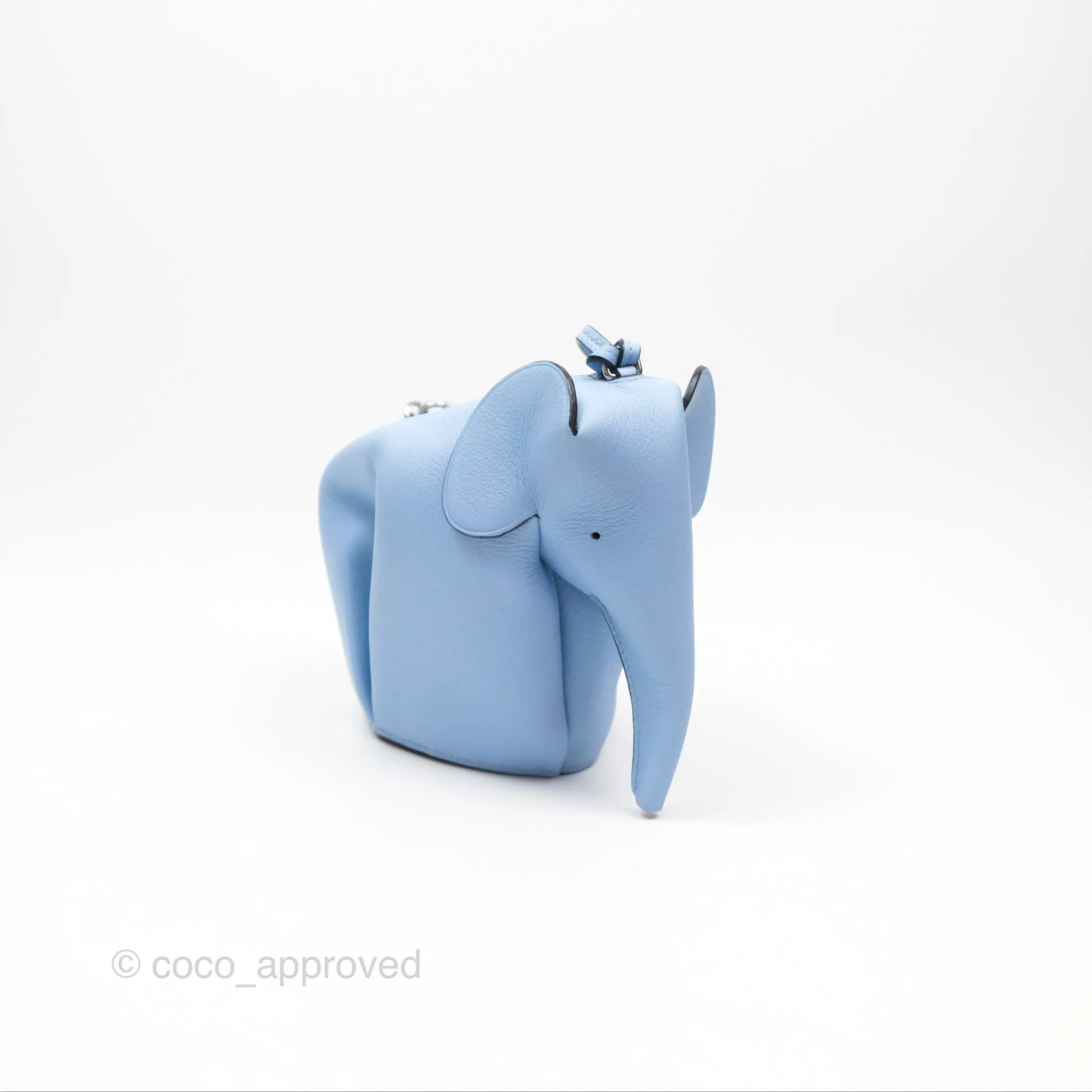 Loewe Elephant Bag In Classic Calfskin Blue