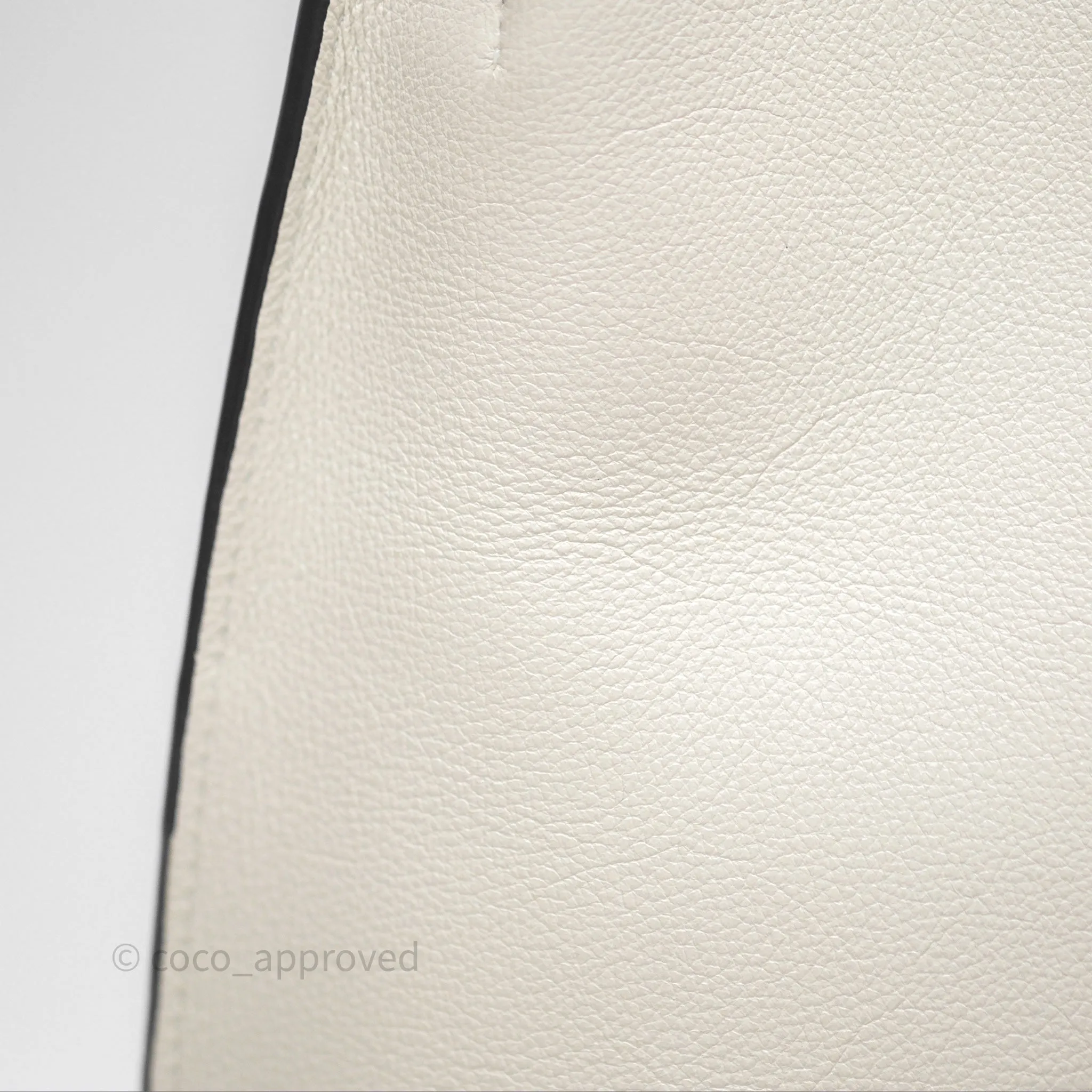 Loewe Gate Bucket Handle Bag Soft White Grained Calfskin