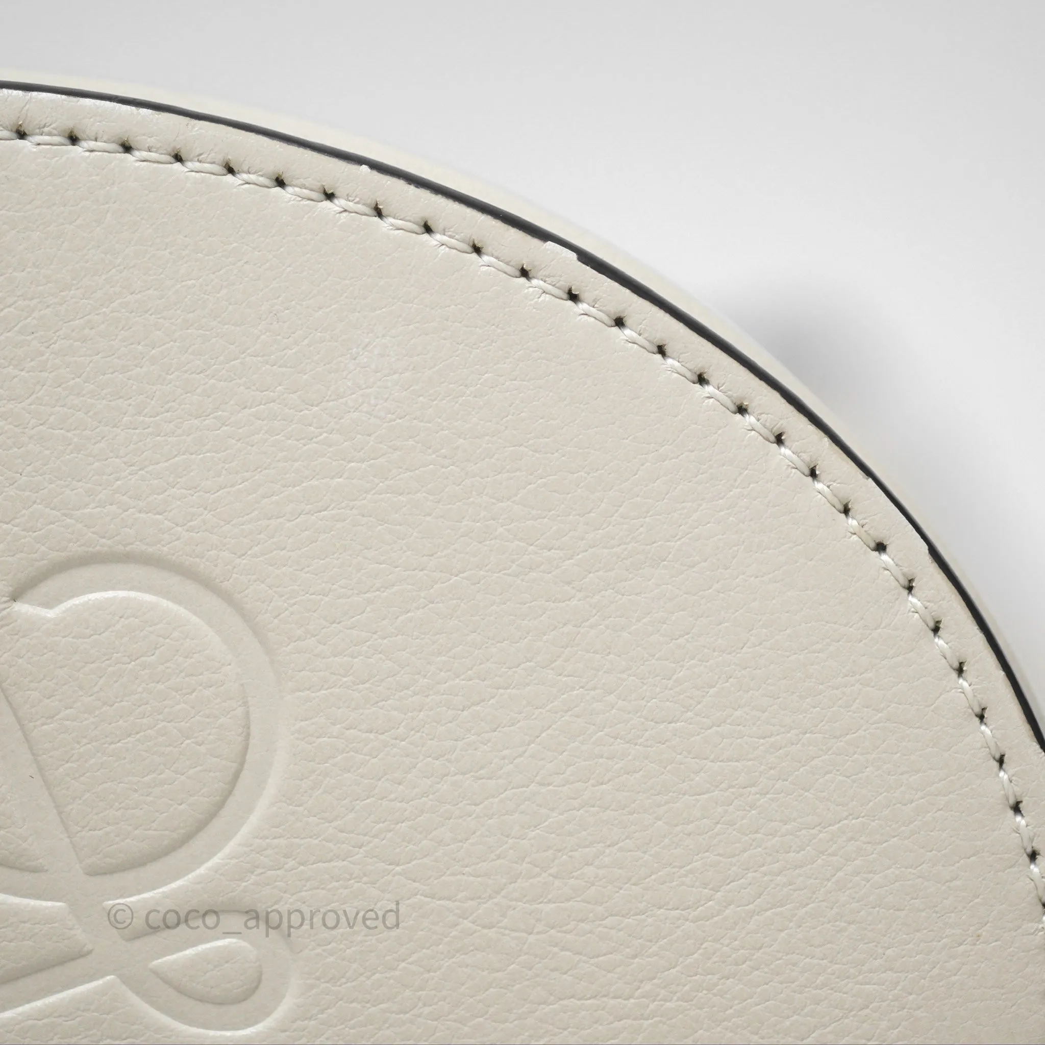 Loewe Gate Bucket Handle Bag Soft White Grained Calfskin