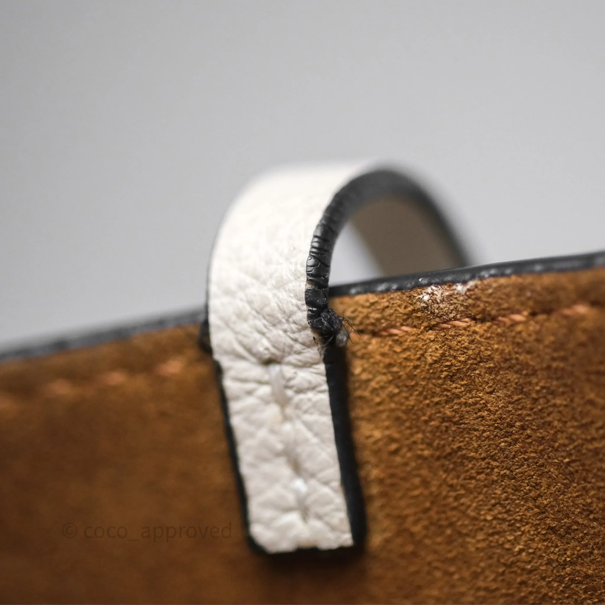 Loewe Gate Bucket Handle Bag Soft White Grained Calfskin