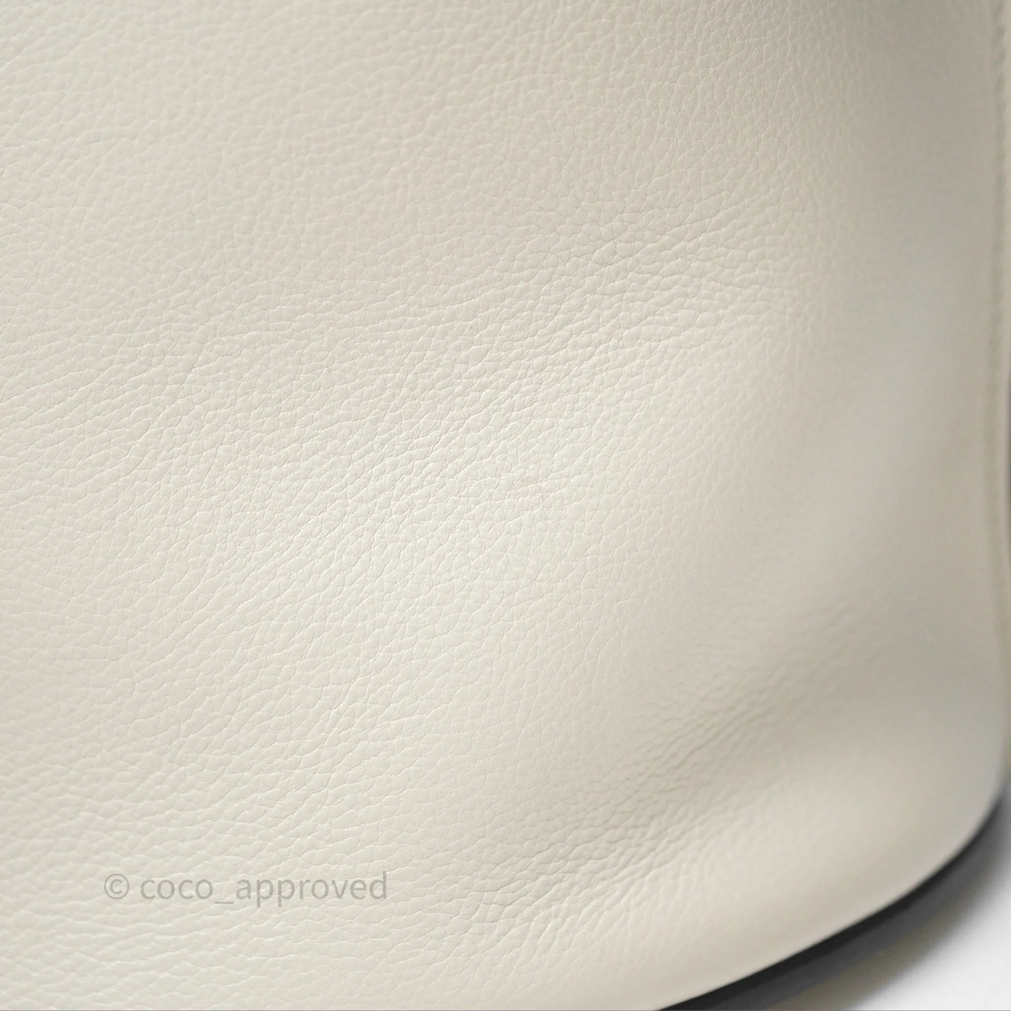 Loewe Gate Bucket Handle Bag Soft White Grained Calfskin