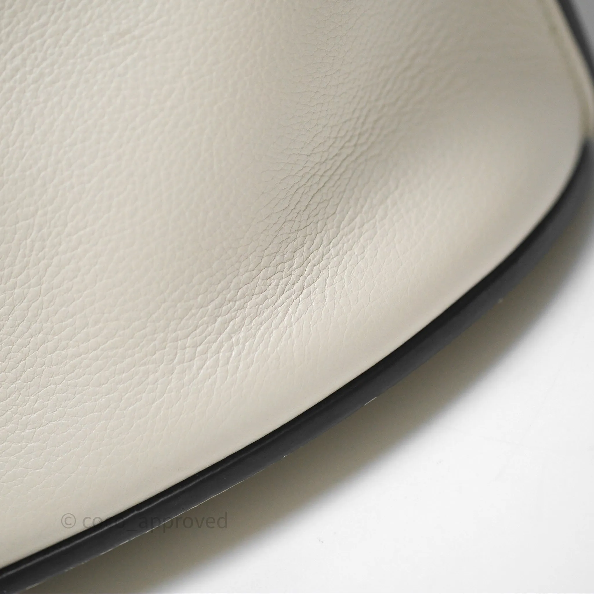 Loewe Gate Bucket Handle Bag Soft White Grained Calfskin