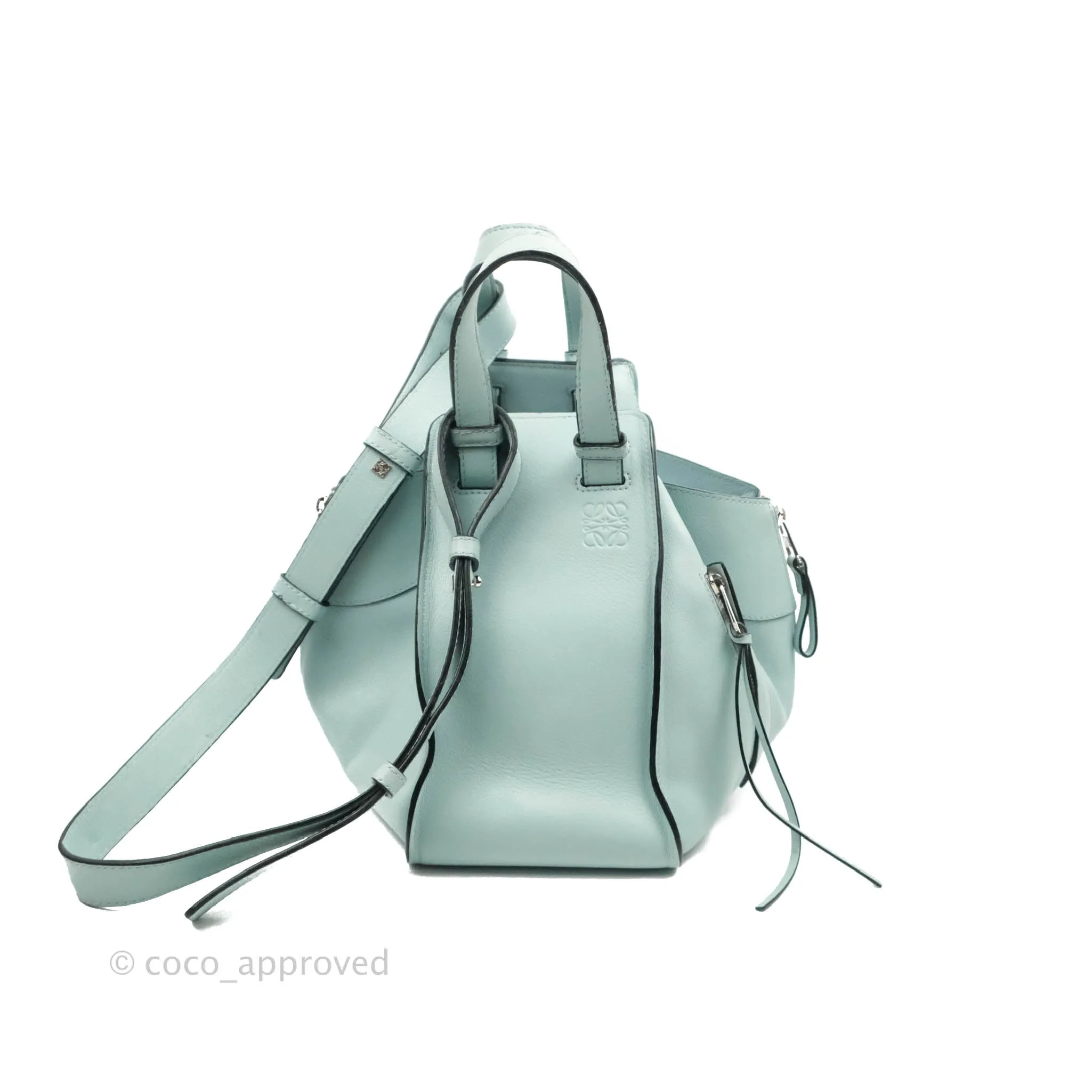 Loewe Hammock Small Aqua Shoulder Bag