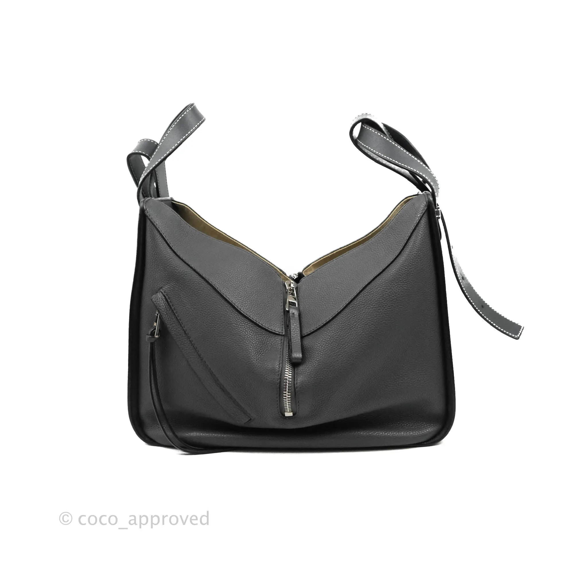 Loewe Hammock Small Asphalt Grey Shoulder Bag