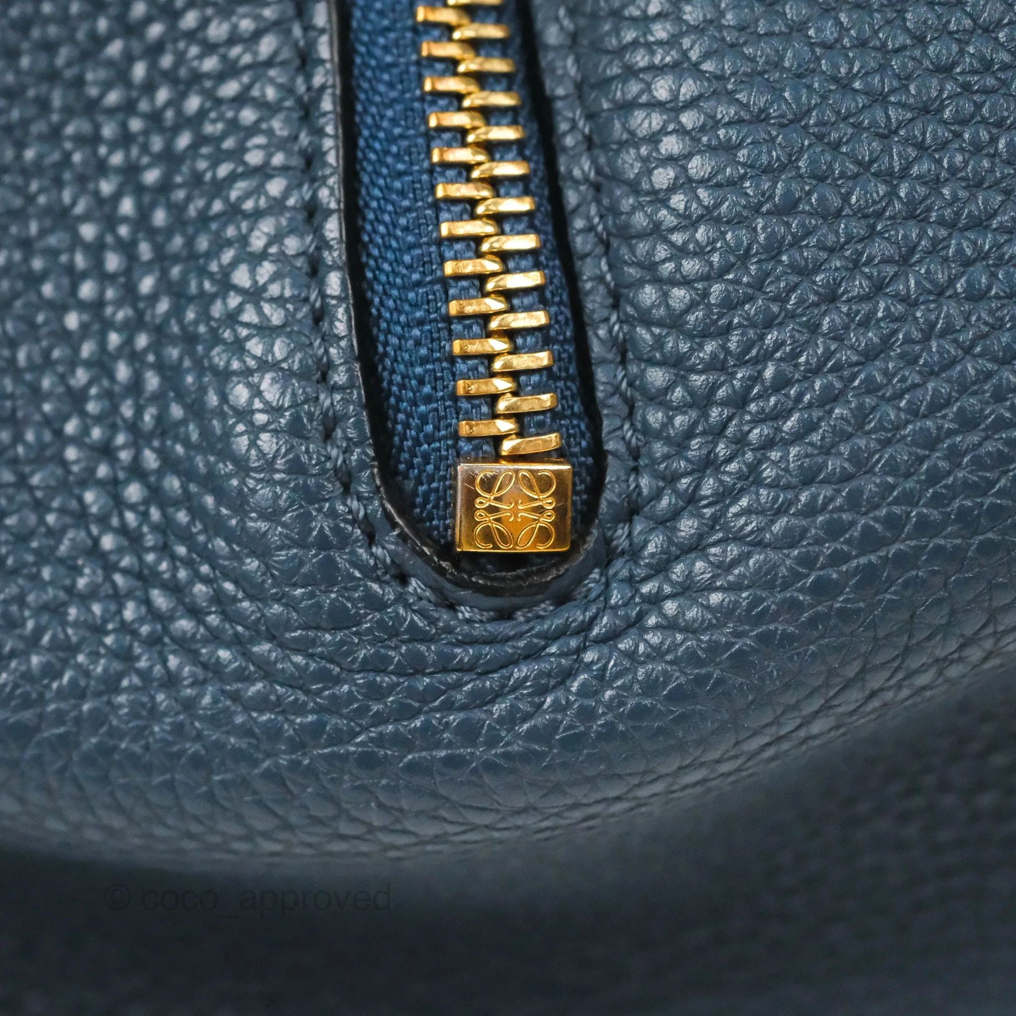 Loewe Hammock Small Shoulder Bag Navy Blue Soft Grained Calfskin