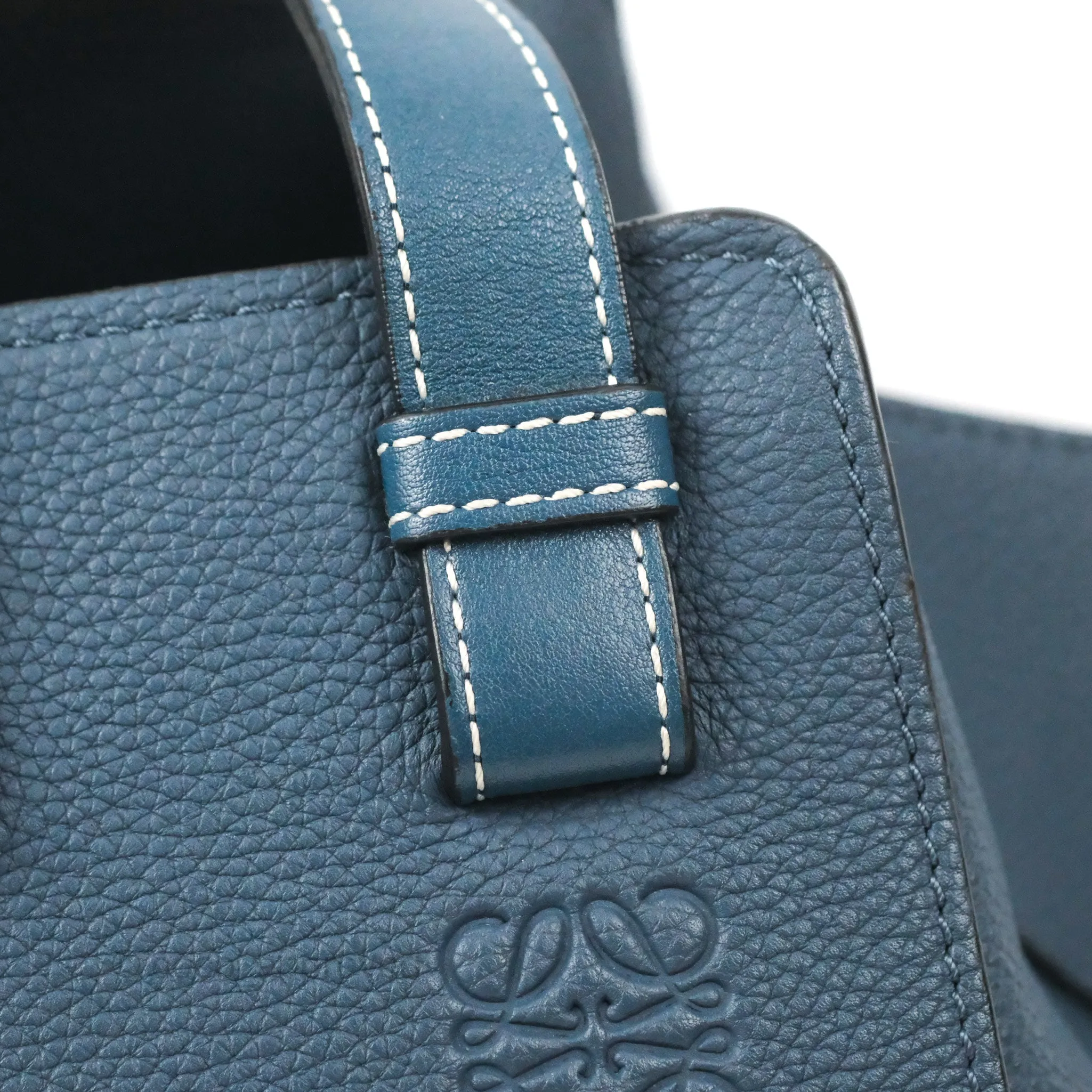 Loewe Hammock Small Shoulder Bag Navy Blue Soft Grained Calfskin