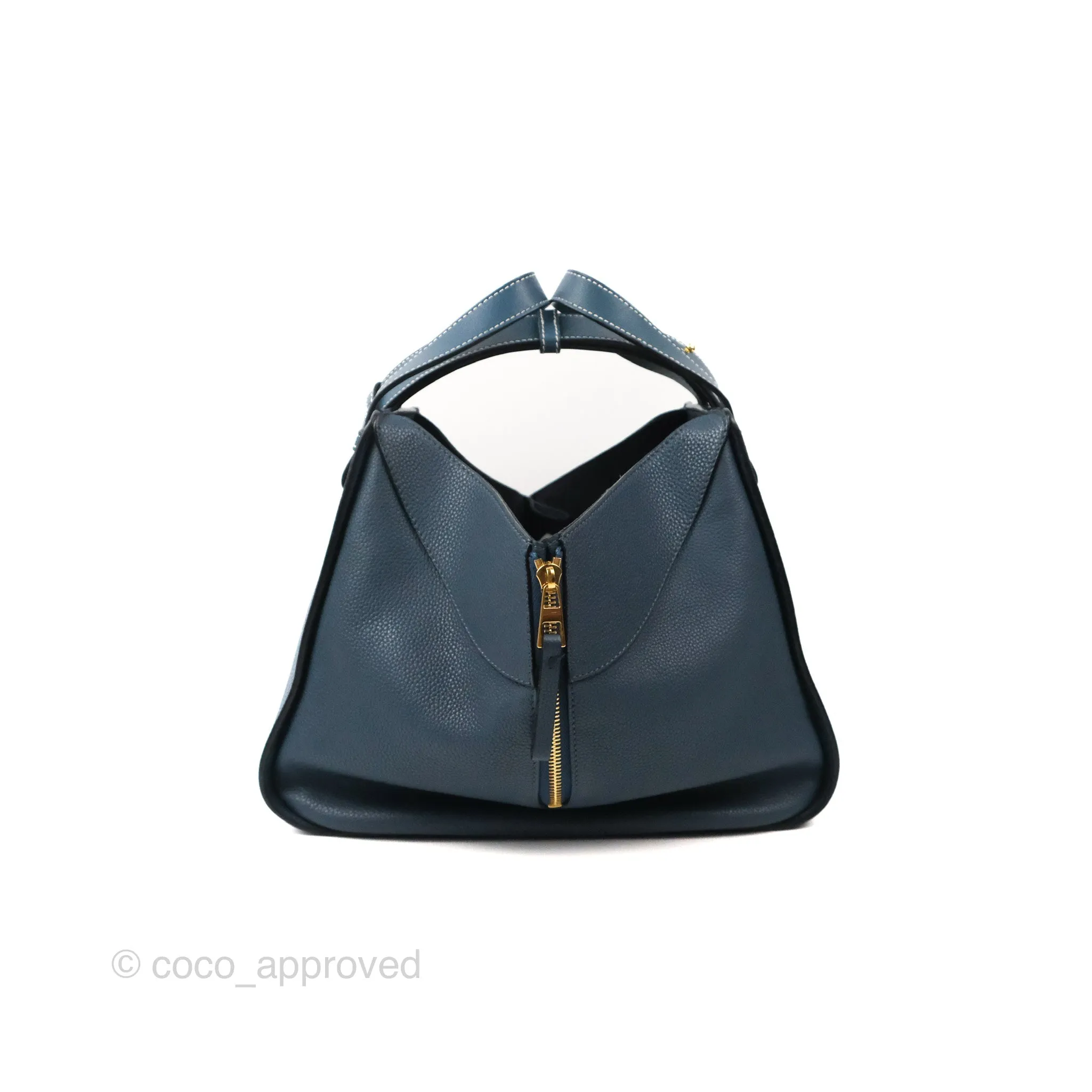 Loewe Hammock Small Shoulder Bag Navy Blue Soft Grained Calfskin