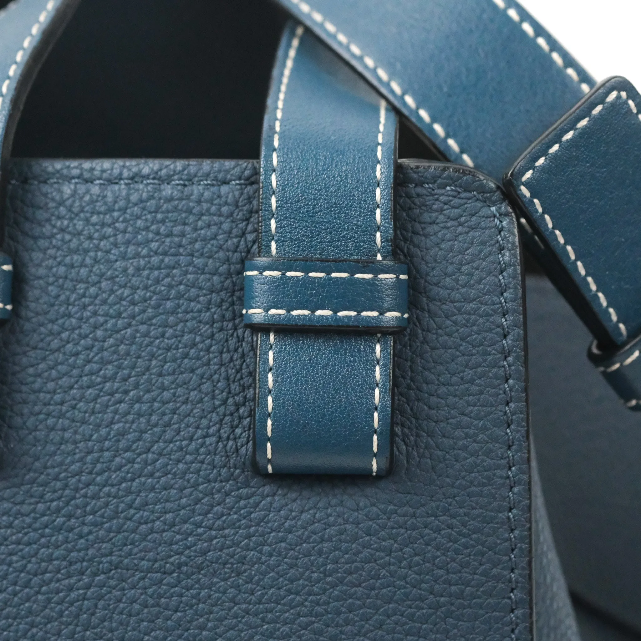 Loewe Hammock Small Shoulder Bag Navy Blue Soft Grained Calfskin