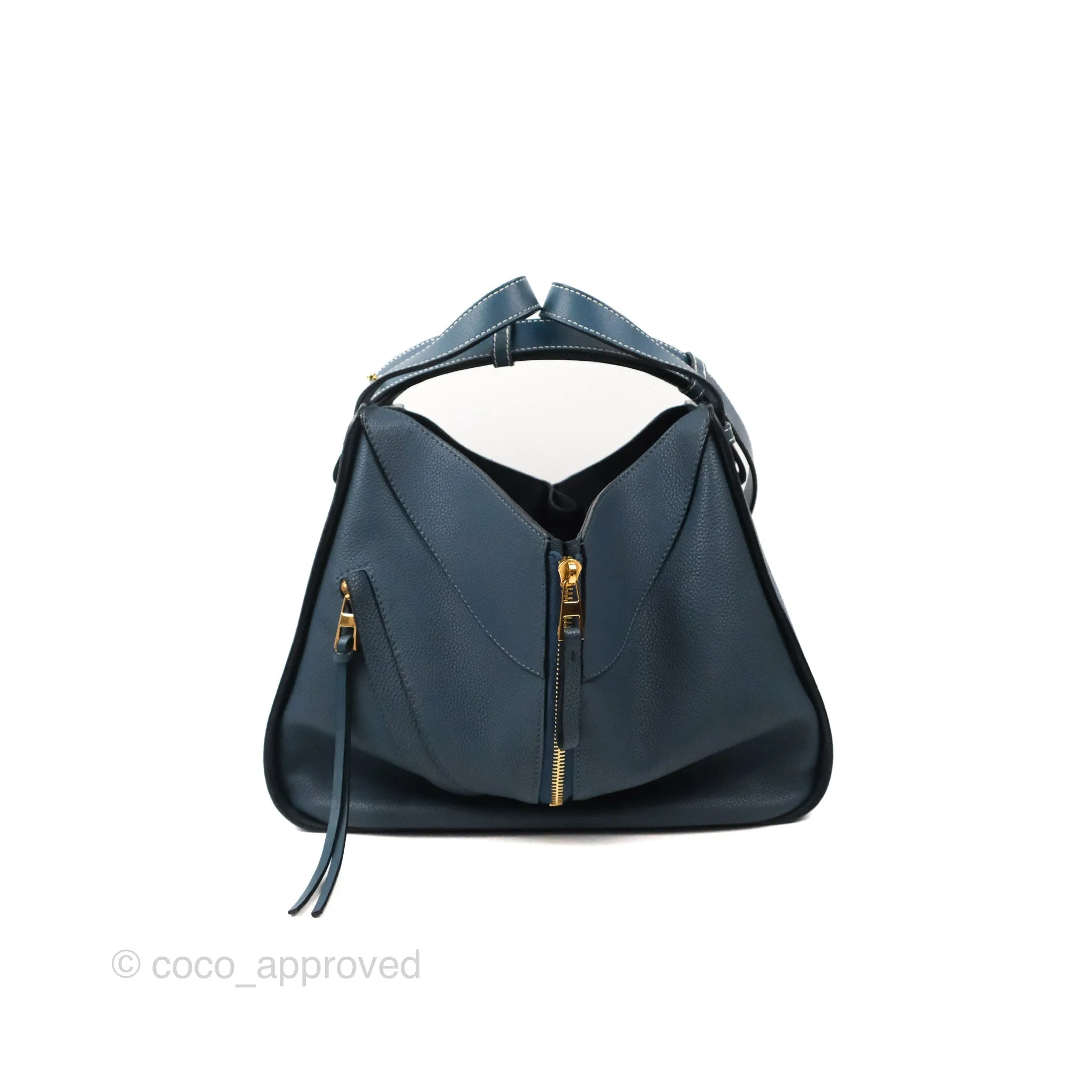 Loewe Hammock Small Shoulder Bag Navy Blue Soft Grained Calfskin