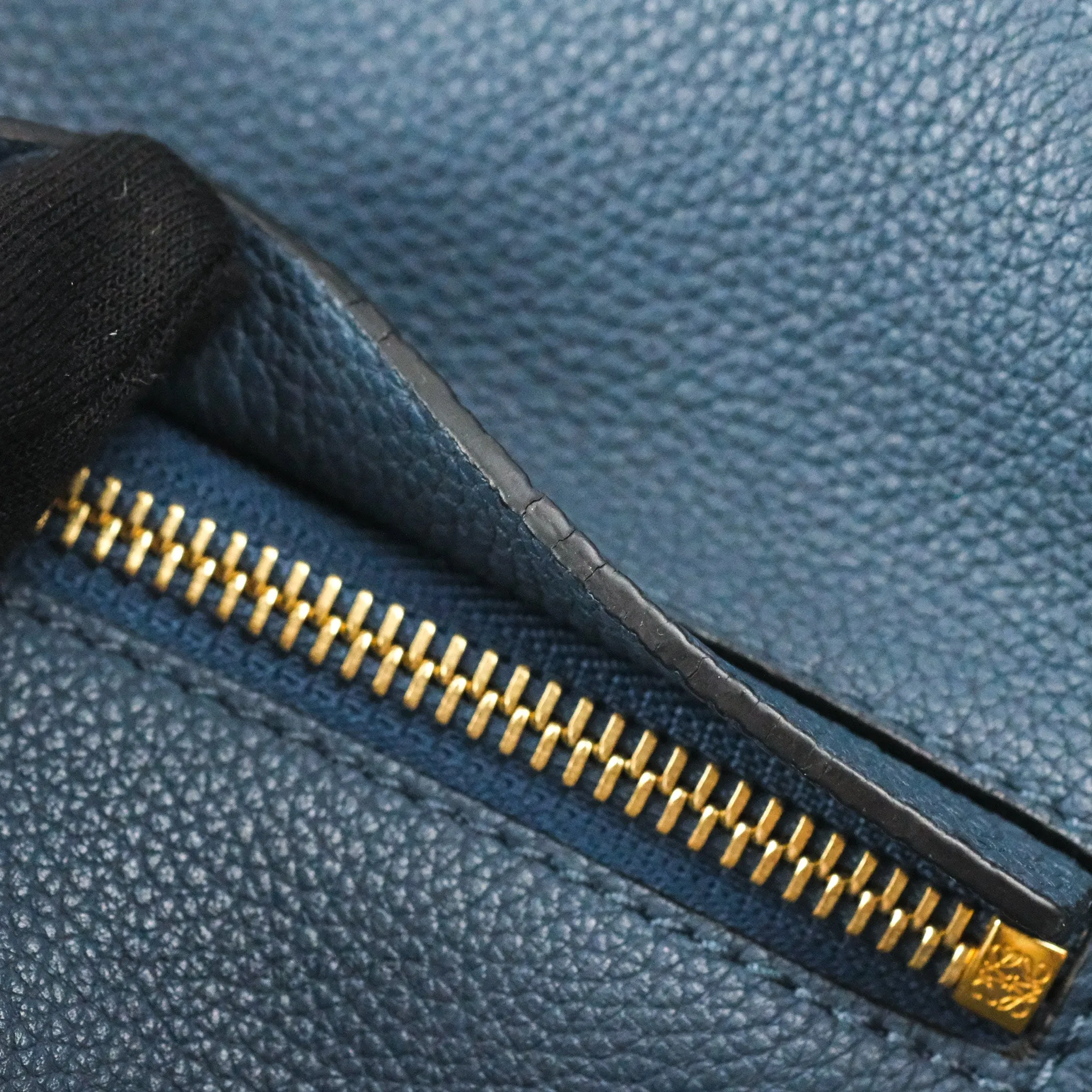 Loewe Hammock Small Shoulder Bag Navy Blue Soft Grained Calfskin