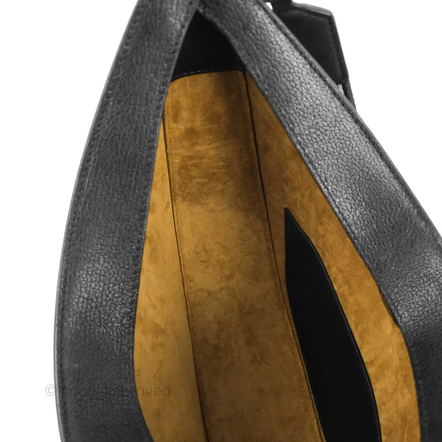 Loewe Luna Bag Black Satin Calfskin Jacquard Strap