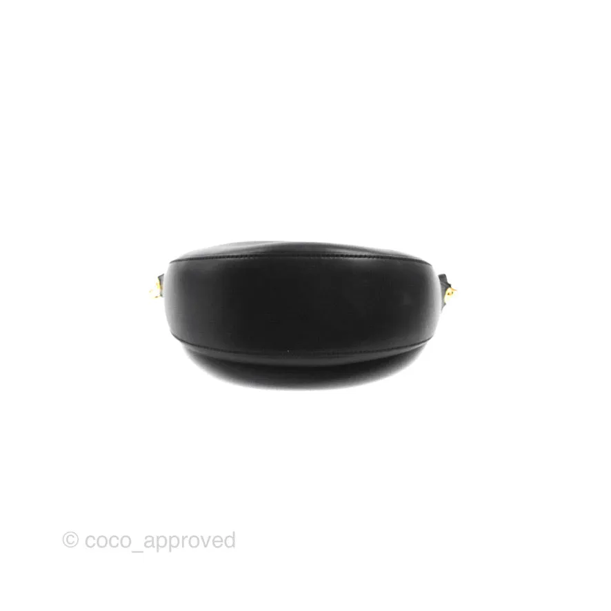 Loewe Luna Bag Black Satin Calfskin Jacquard Strap