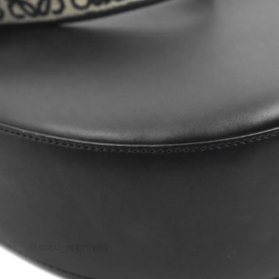 Loewe Luna Bag Black Satin Calfskin Jacquard Strap