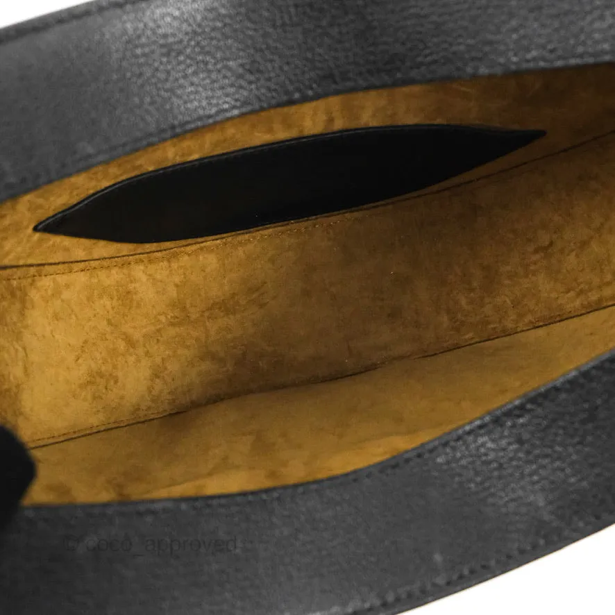 Loewe Luna Bag Black Satin Calfskin Jacquard Strap