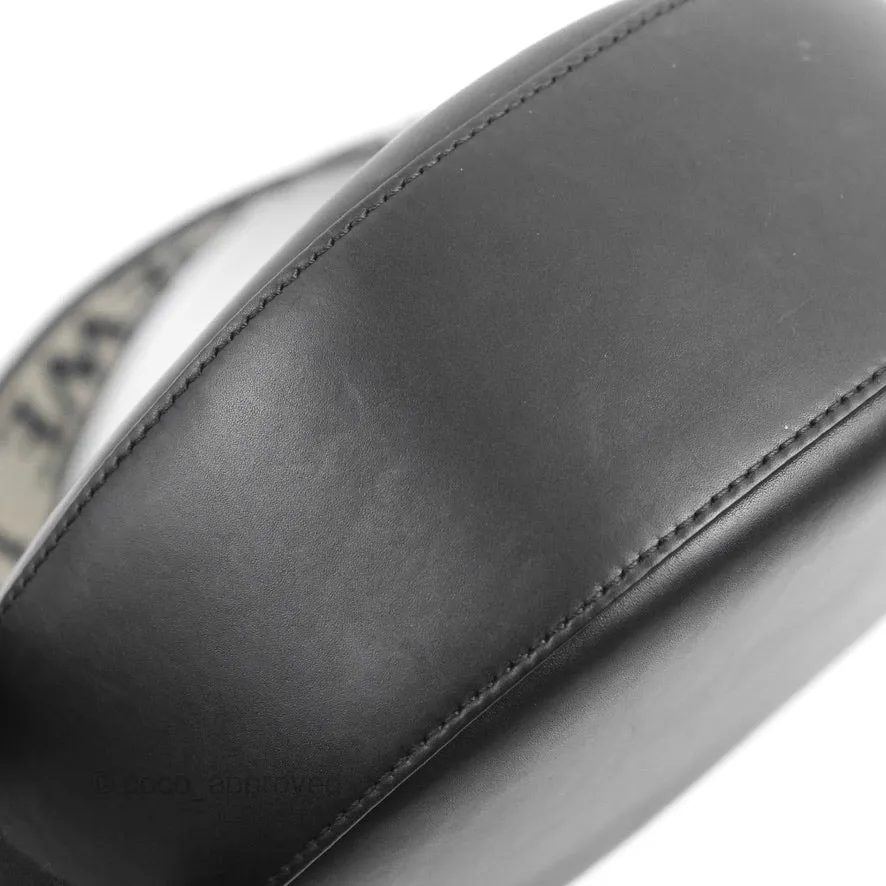 Loewe Luna Bag Black Satin Calfskin Jacquard Strap