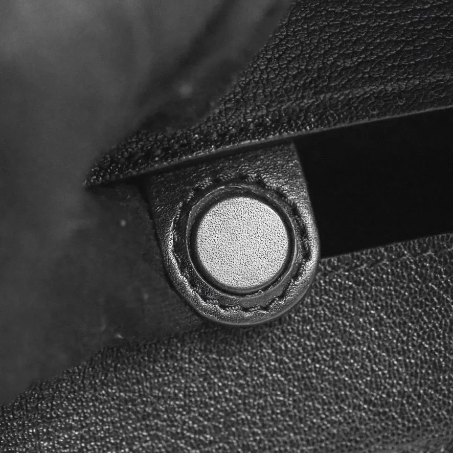 Loewe Luna Bag Black Satin Calfskin Jacquard Strap
