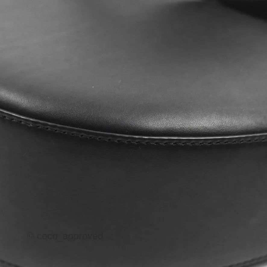 Loewe Luna Bag Black Satin Calfskin Jacquard Strap