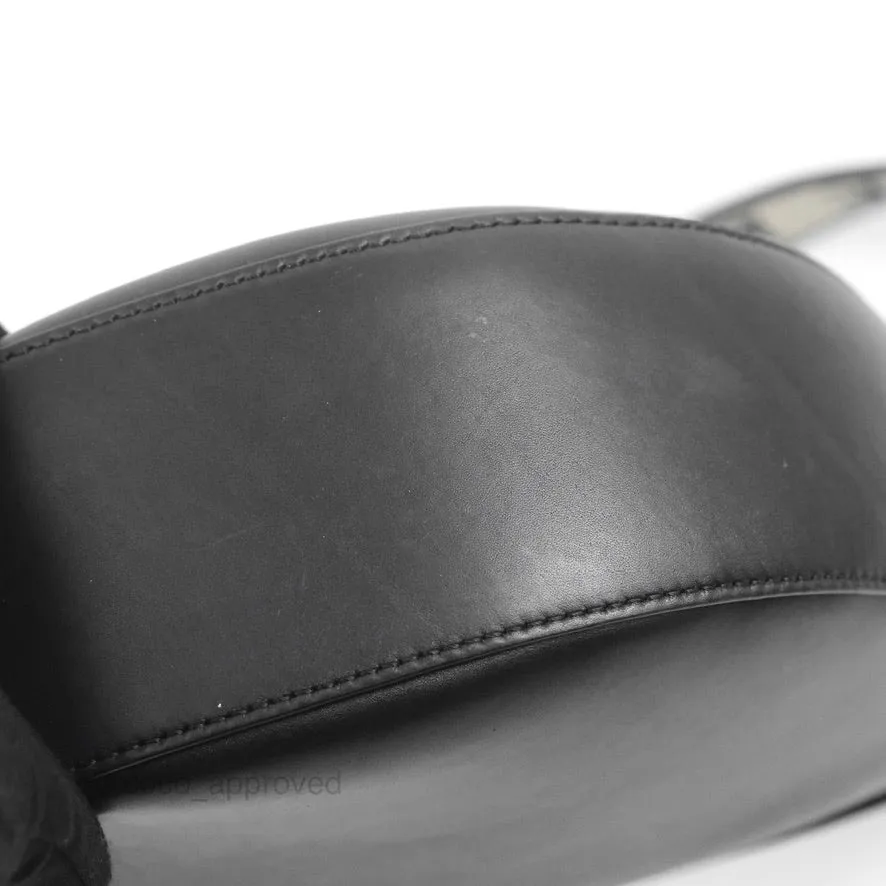 Loewe Luna Bag Black Satin Calfskin Jacquard Strap