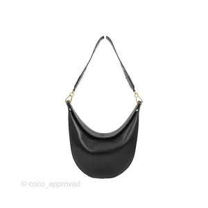 Loewe Luna Bag Black Satin Calfskin Jacquard Strap