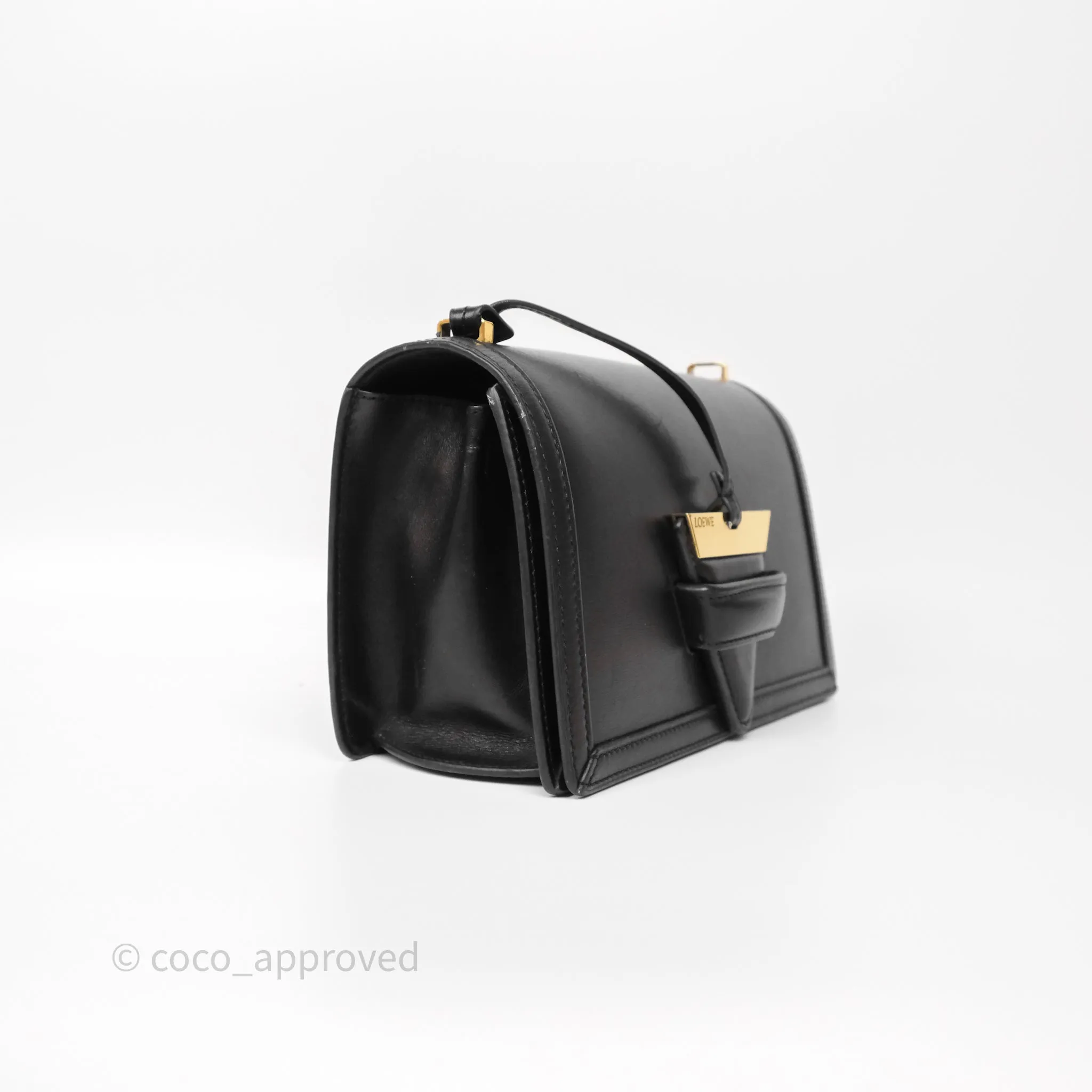 Loewe Medium Barcelona Shoulder Bag Black Calfskin