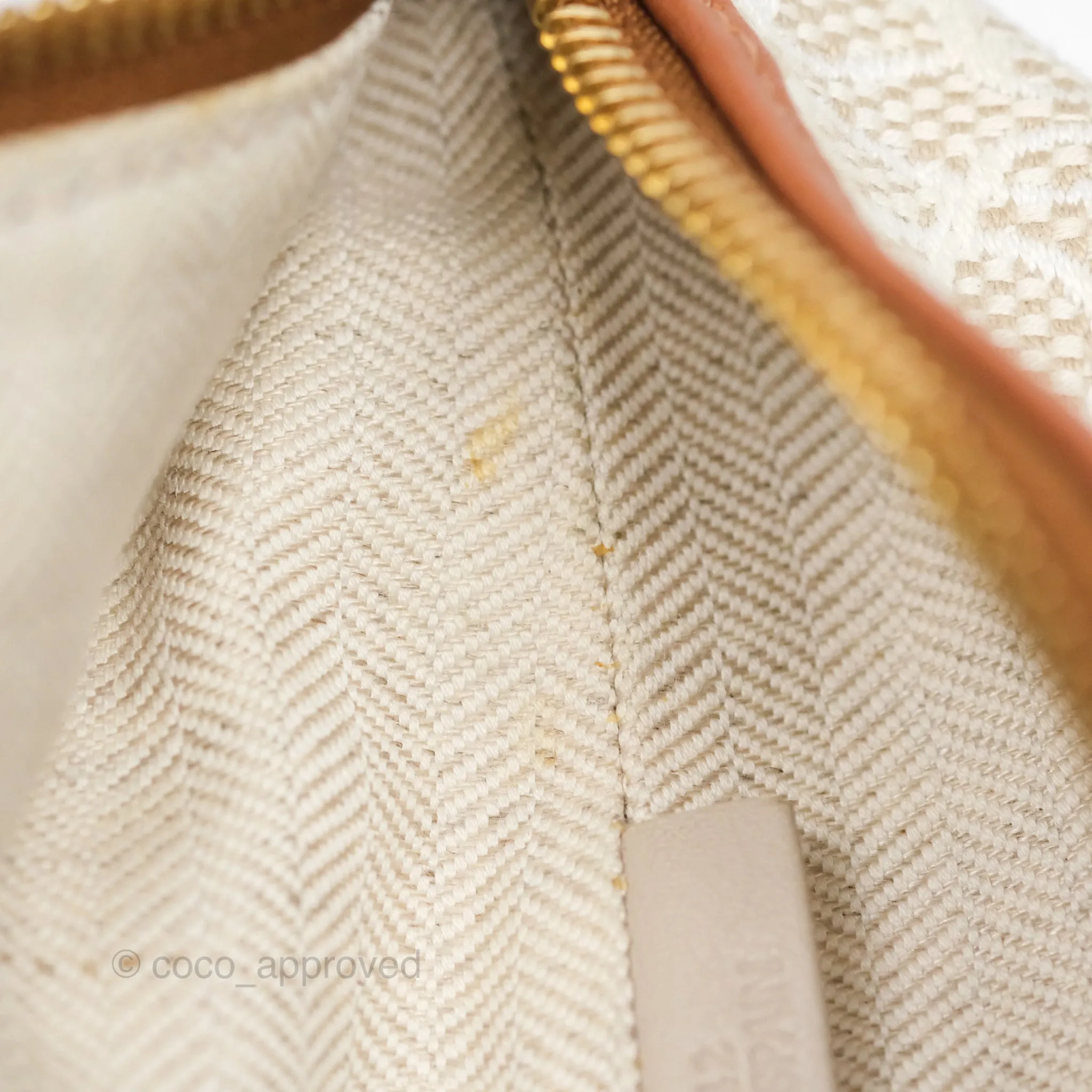 Loewe Medium Cubi Bag Anagram Jacquard & Calfskin Ecru/Tan