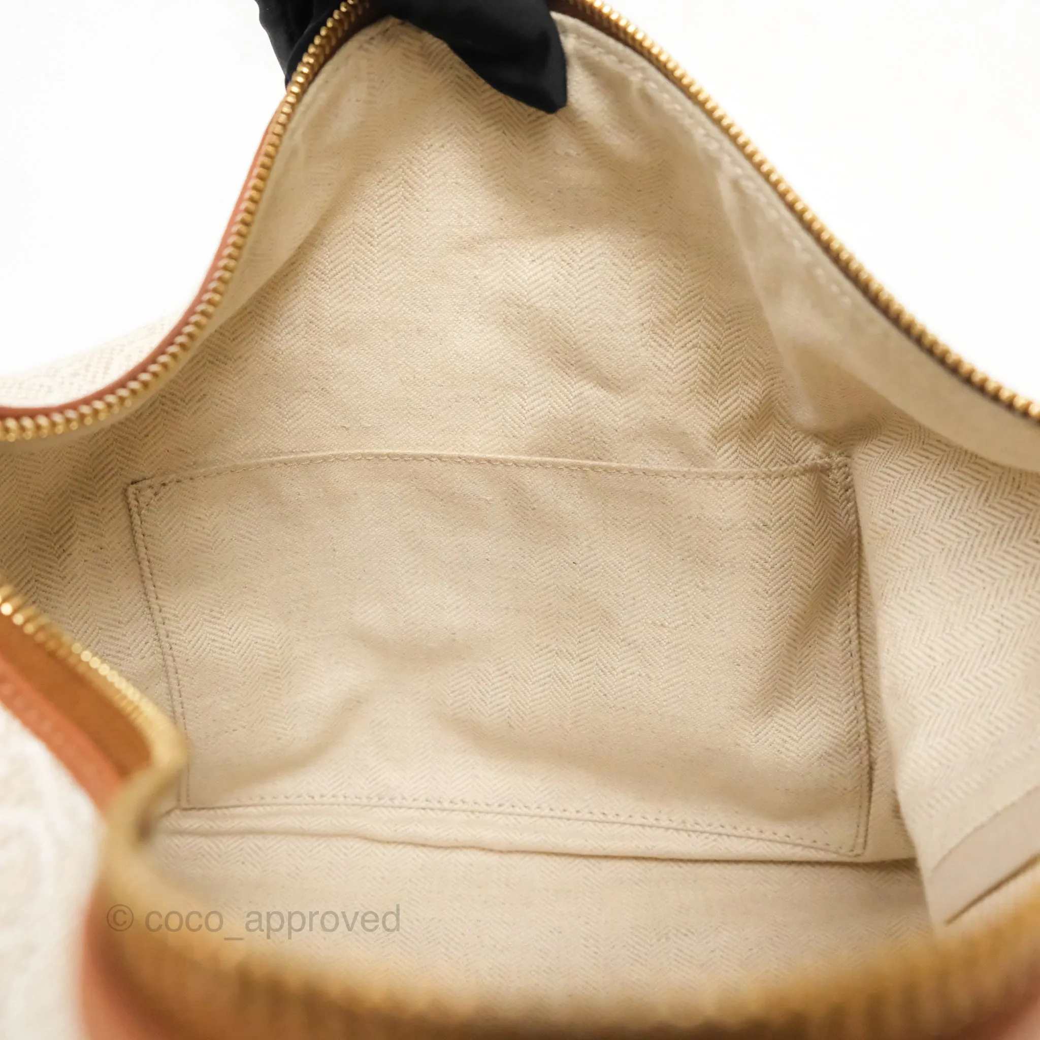Loewe Medium Cubi Bag Anagram Jacquard & Calfskin Ecru/Tan