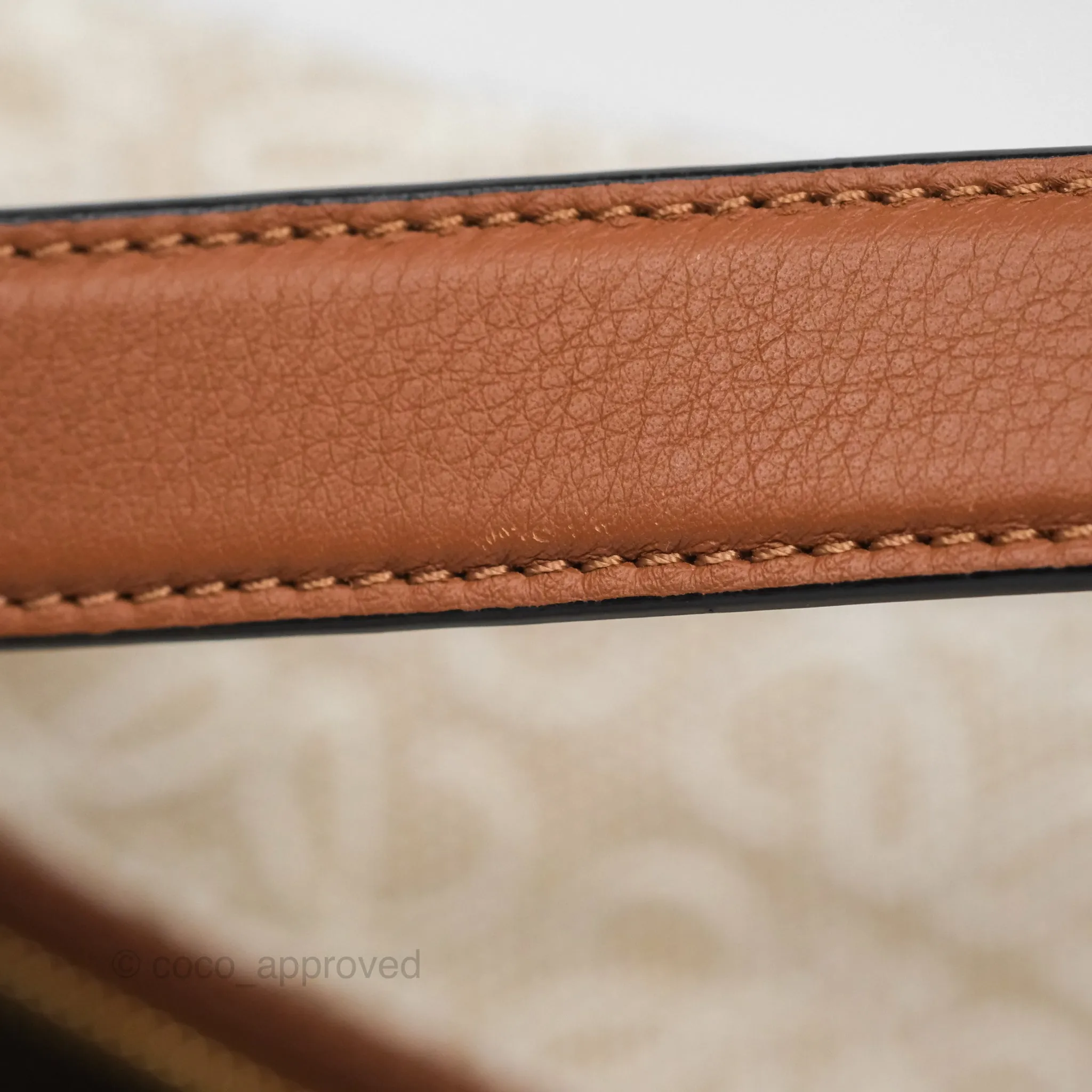 Loewe Medium Cubi Bag Anagram Jacquard & Calfskin Ecru/Tan